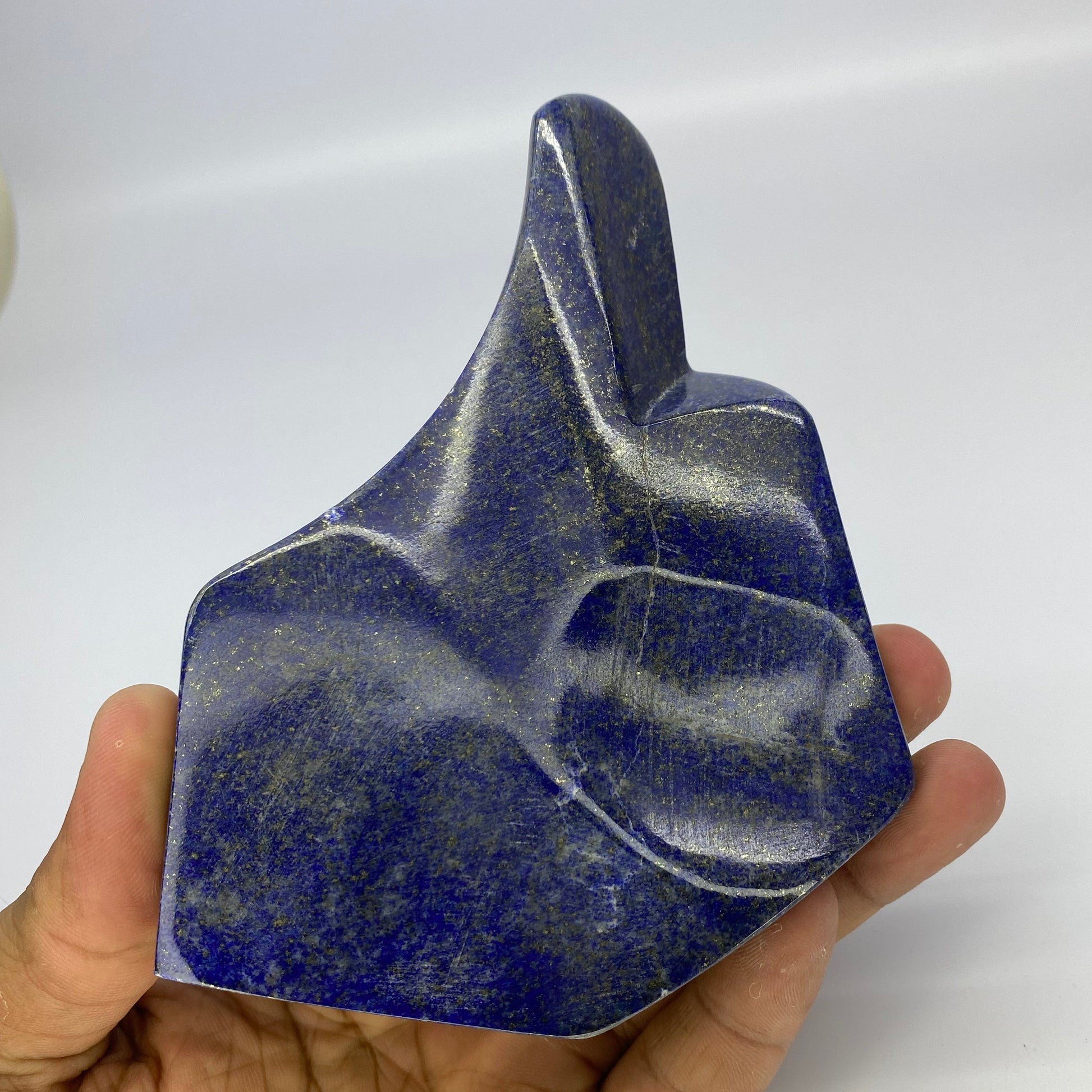 Lapis Lazuli, Lazurite, Afghanistan Minerals, 364g, Polished Gemstone, Royal Blue Lapis, Pyrite Inclusions, Freeform Lapis, Display Specimen