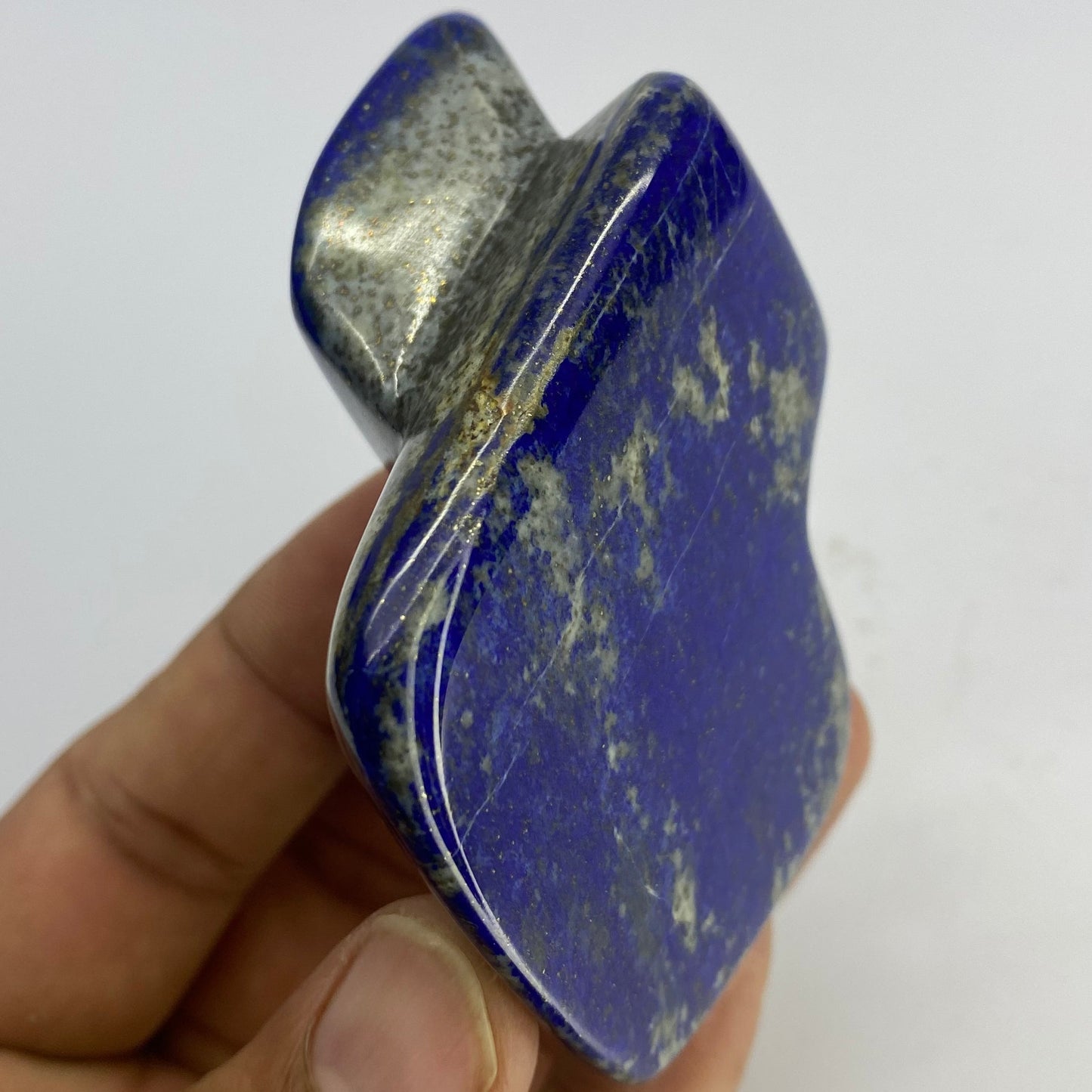 Lapis Lazuli, Lazurite, Afghanistan Minerals, Polished Gemstone, Royal Blue Lapis, Pyrite Inclusions, Freeform Lapis, Display Specimen
