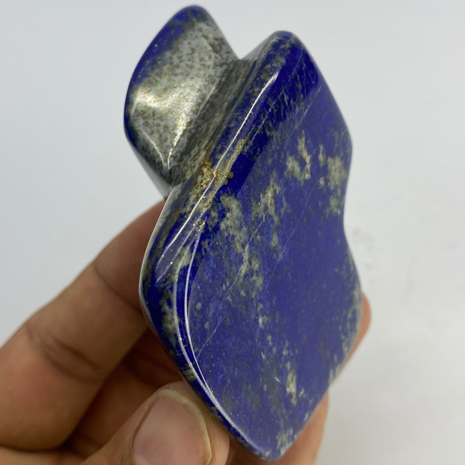 Lapis Lazuli, Lazurite, Afghanistan Minerals, Polished Gemstone, Royal Blue Lapis, Pyrite Inclusions, Freeform Lapis, Display Specimen