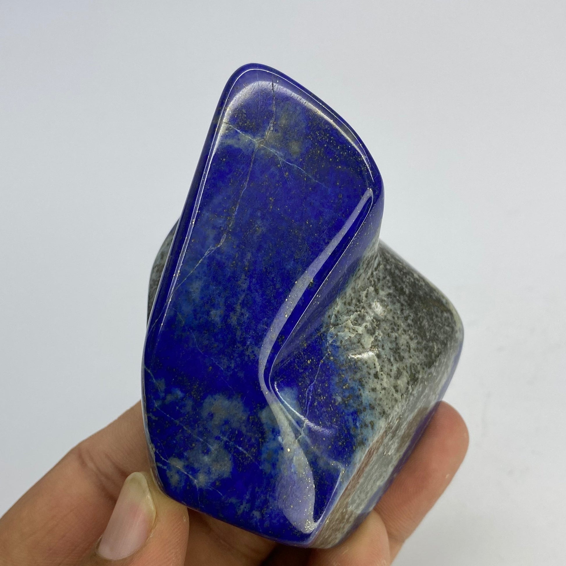Lapis Lazuli, Lazurite, Afghanistan Minerals, Polished Gemstone, Royal Blue Lapis, Pyrite Inclusions, Freeform Lapis, Display Specimen