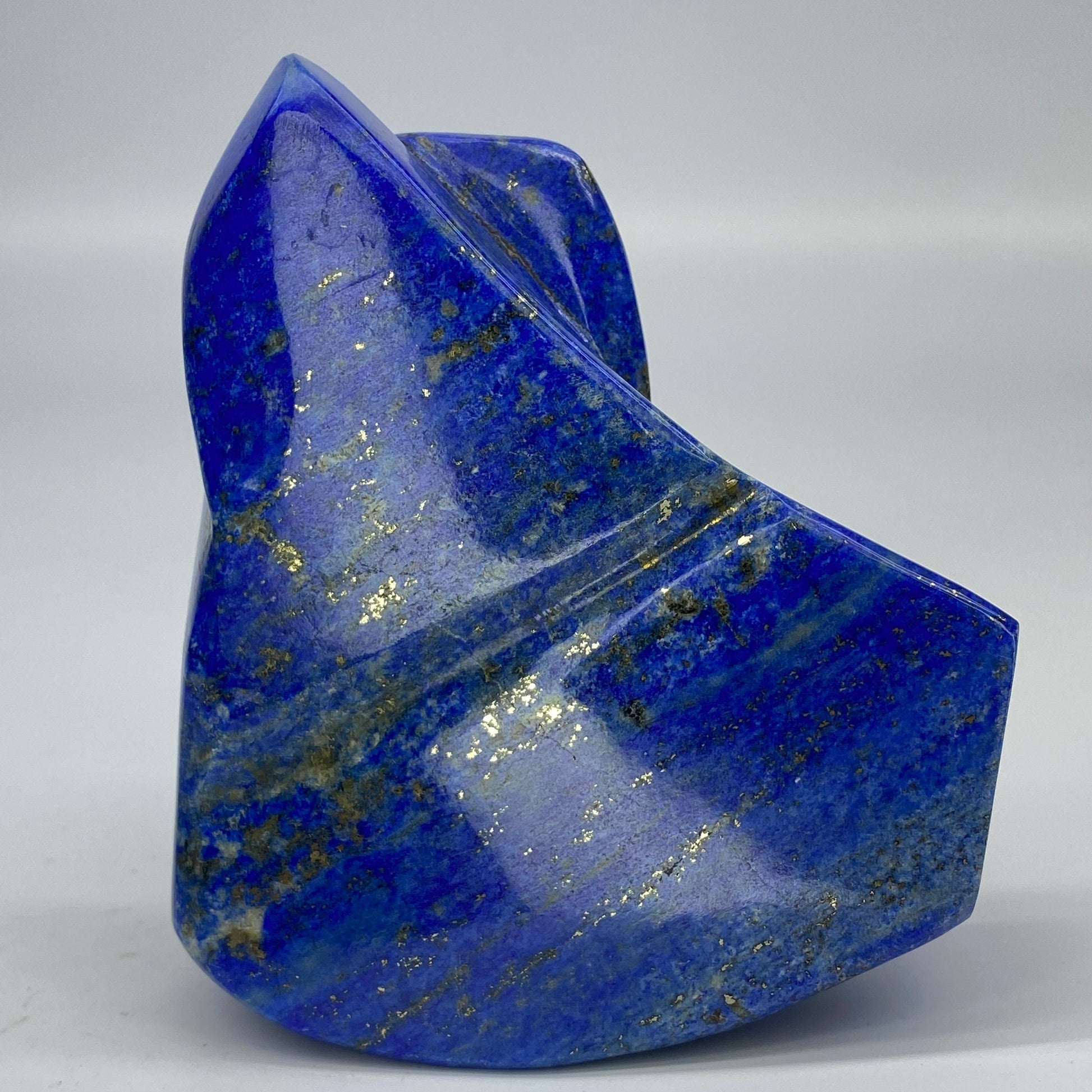 Lapis Lazuli, Lazurite, Afghanistan Minerals, 364g, Polished Gemstone, Royal Blue Lapis, Pyrite Inclusions, Freeform Lapis, Display Specimen