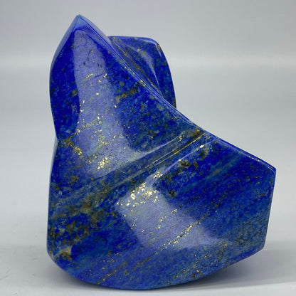 Lapis Lazuli, Lazurite, Afghanistan Minerals, 364g, Polished Gemstone, Royal Blue Lapis, Pyrite Inclusions, Freeform Lapis, Display Specimen