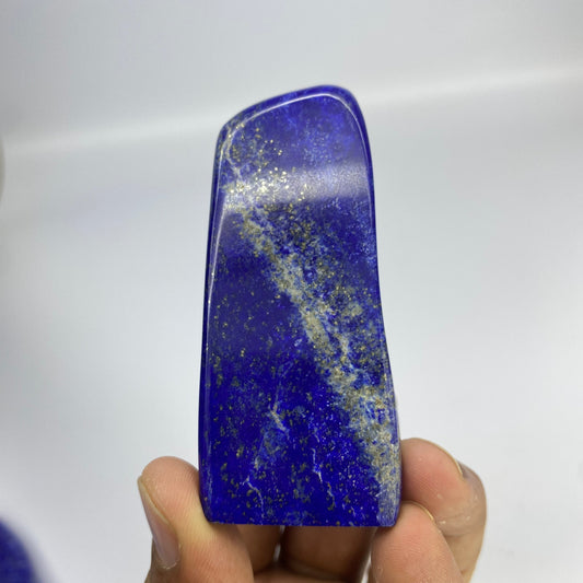 Lapis Lazuli, Lazurite, Afghanistan Minerals, 364g, Polished Gemstone, Royal Blue Lapis, Pyrite Inclusions, Freeform Lapis, Display Specimen