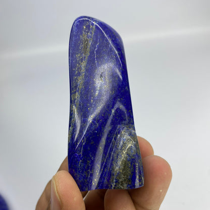 Lapis Lazuli, Lazurite, Afghanistan Minerals, Polished Gemstone, Royal Blue Lapis, Pyrite Inclusions, Freeform Lapis, Display 
