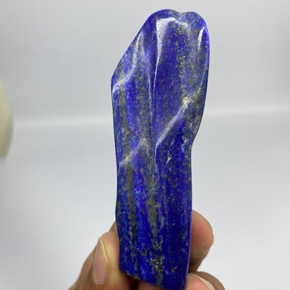 Lapis Lazuli, Lazurite, Afghanistan Minerals, Polished Gemstone, Royal Blue Lapis, Pyrite Inclusions, Freeform Lapis, Display Specimen