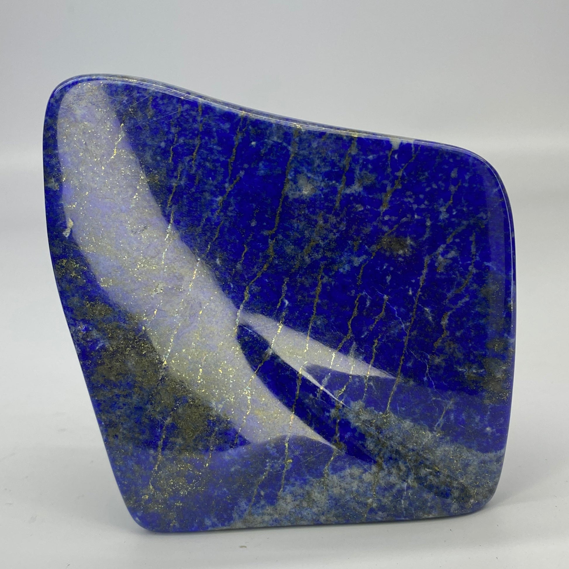 Lapis Lazuli, Lazurite, Afghanistan Minerals, Polished Gemstone, Royal Blue Lapis, Pyrite Inclusions, Freeform Lapis, Display Specimen