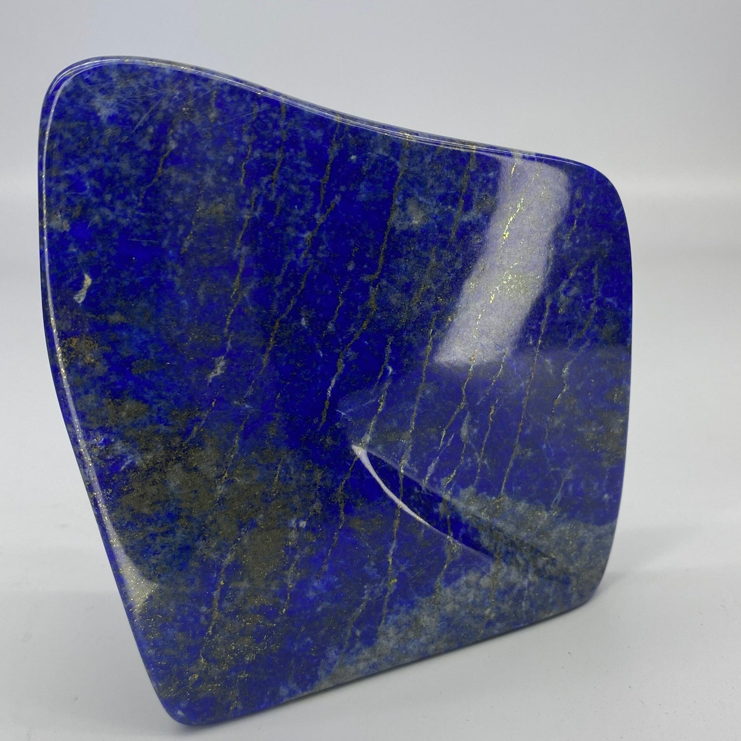 Lapis Lazuli, Lazurite, Afghanistan Minerals, Polished Gemstone, Royal Blue Lapis, Pyrite Inclusions, Freeform Lapis, Display Specimen