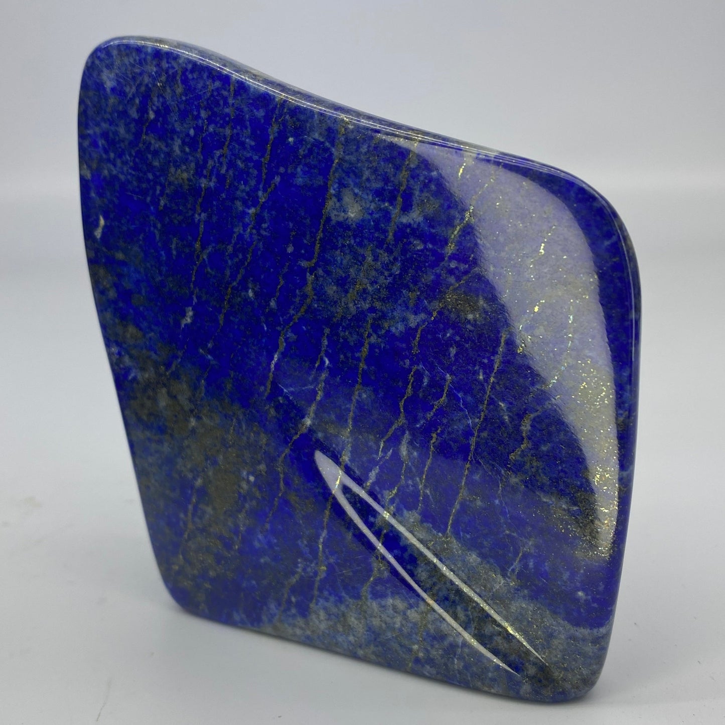 Lapis Lazuli, Lazurite, Afghanistan Minerals, Polished Gemstone, Royal Blue Lapis, Pyrite Inclusions, Freeform Lapis, Display Specimen