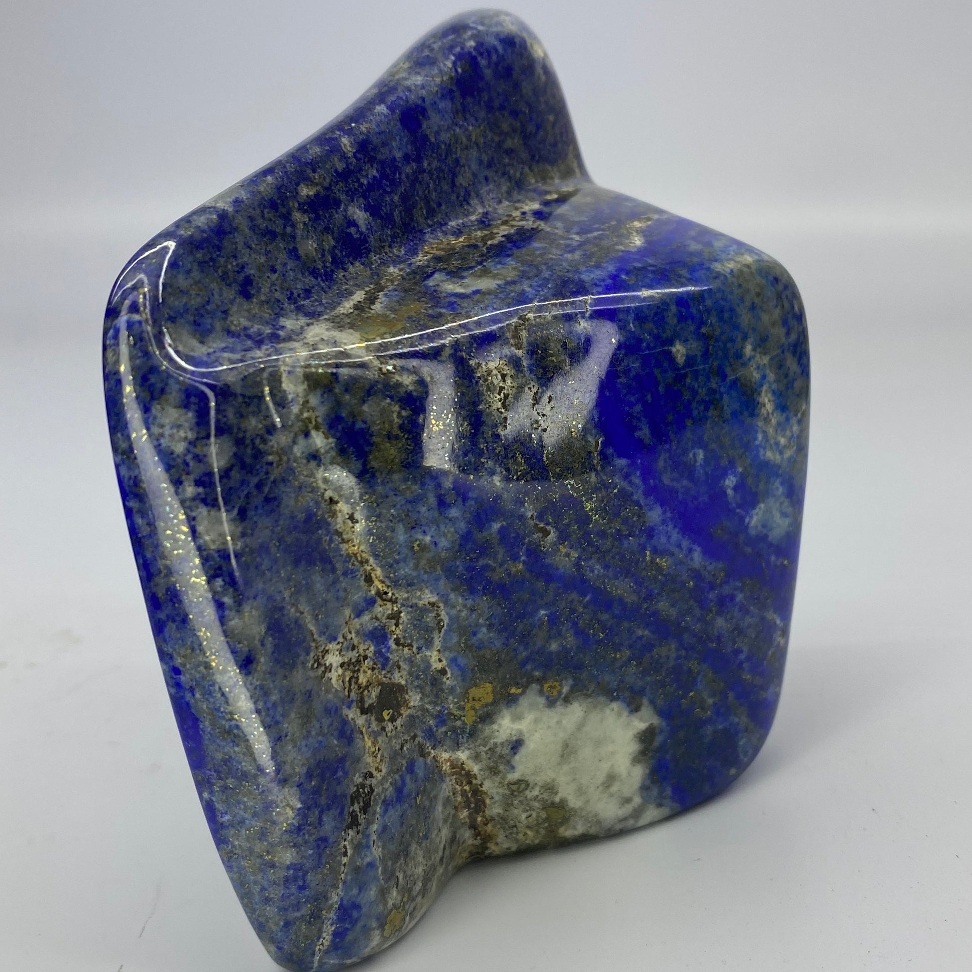Lapis Lazuli, Lazurite, Afghanistan Minerals, Polished Gemstone, Royal Blue Lapis, Pyrite Inclusions, Freeform Lapis, Display Specimen