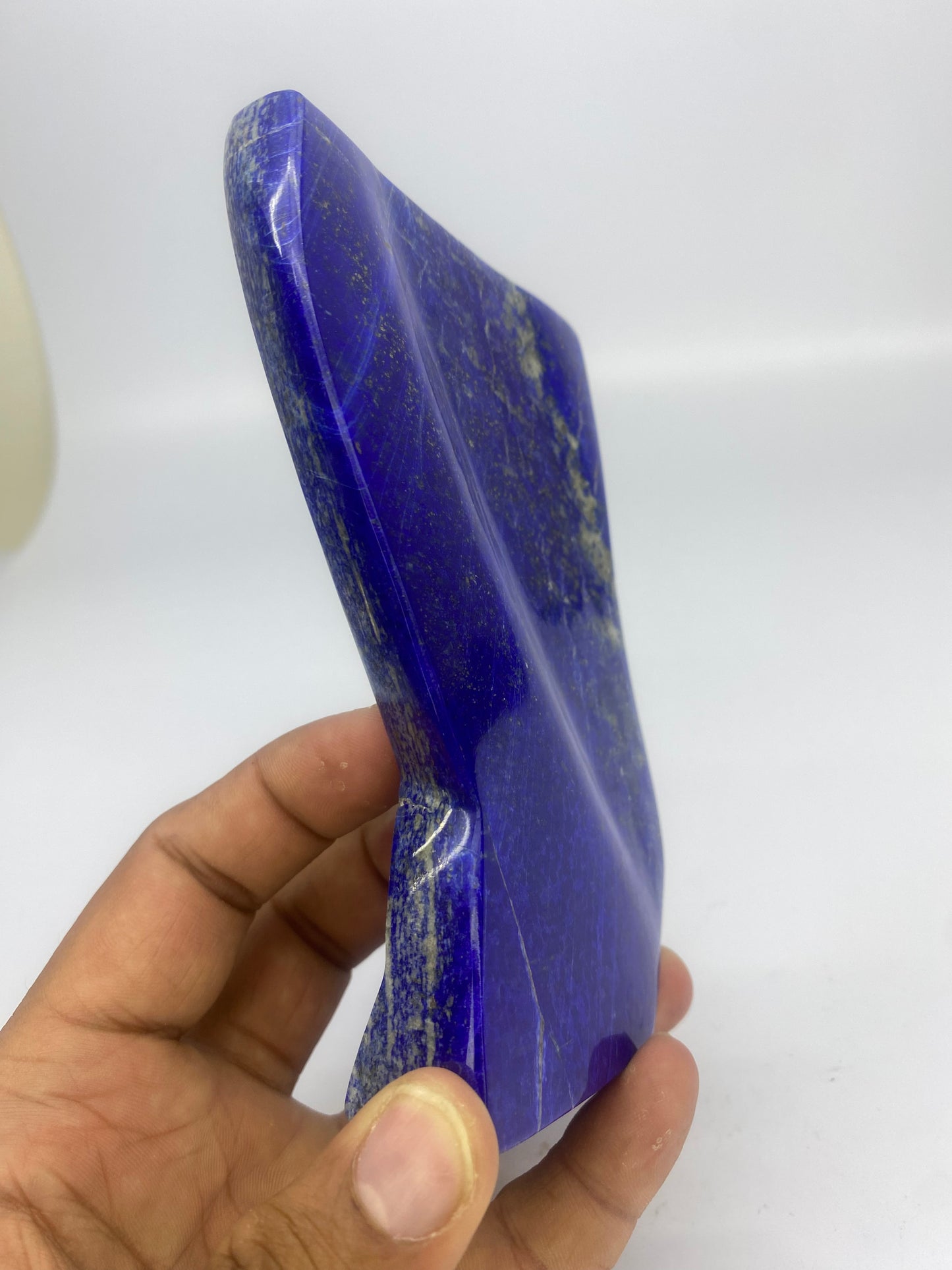488g Royal Blue Polished Lapis Lazuli Slab – Badakhshan, Afghanistan