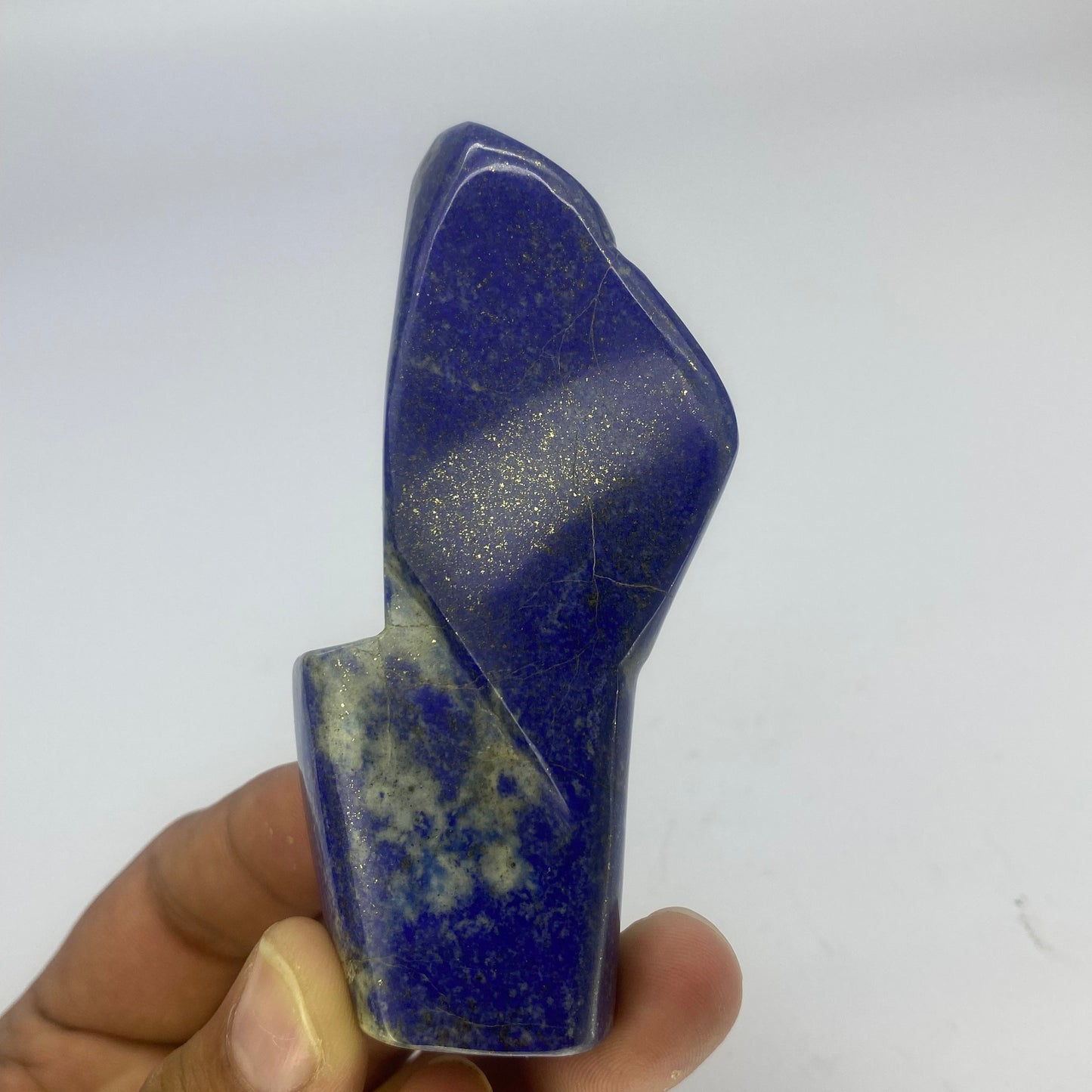 Lapis Lazuli, Lazurite, Afghanistan Minerals, 116g, Polished Gemstone, Royal Blue Lapis, Pyrite Inclusions, Freeform Lapis, Display Specimen