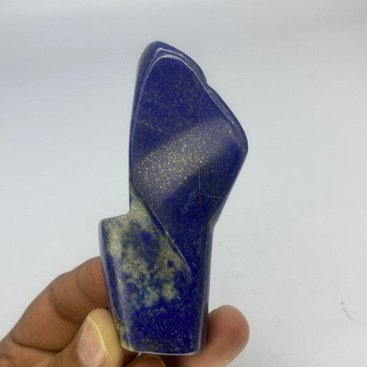 Lapis Lazuli, Lazurite, Afghanistan Minerals, 116g, Polished Gemstone, Royal Blue Lapis, Pyrite Inclusions, Freeform Lapis, Display Specimen