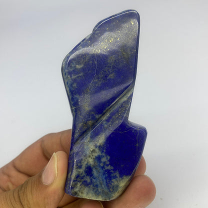 Lapis Lazuli, Lazurite, Afghanistan Minerals, Polished Gemstone, Royal Blue Lapis, Pyrite Inclusions, Freeform Lapis, Display Specimen