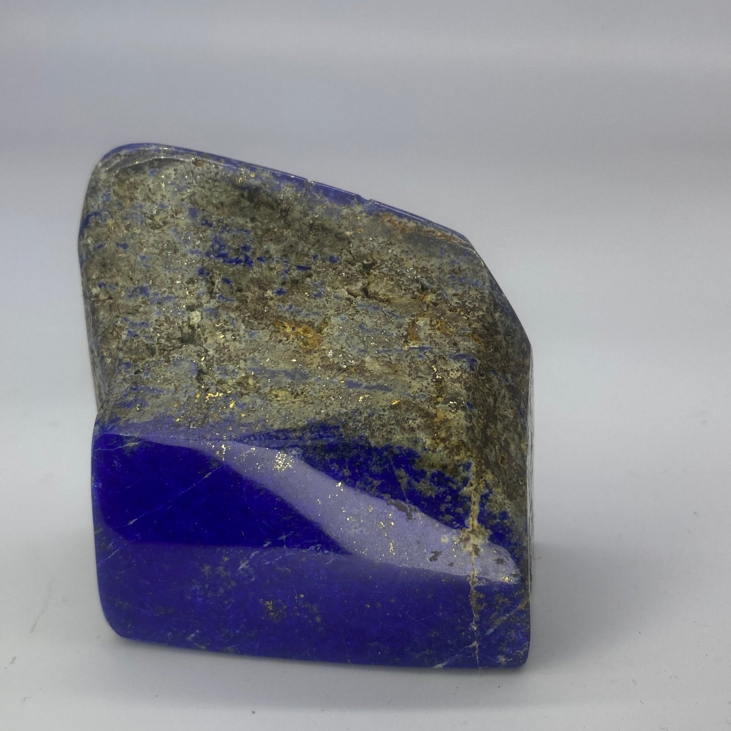 Lapis Lazuli, Lazurite, Afghanistan Minerals, Polished Gemstone, Royal Blue Lapis, Pyrite Inclusions, Freeform Lapis, Display Specimen