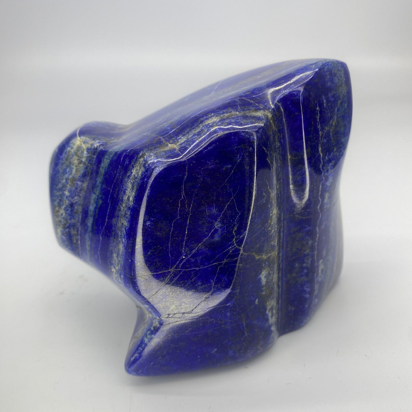 Lapis Lazuli, Lazurite, Afghanistan Minerals, Polished Gemstone, Royal Blue Lapis, Pyrite Inclusions, Freeform Lapis, Display Specimen
