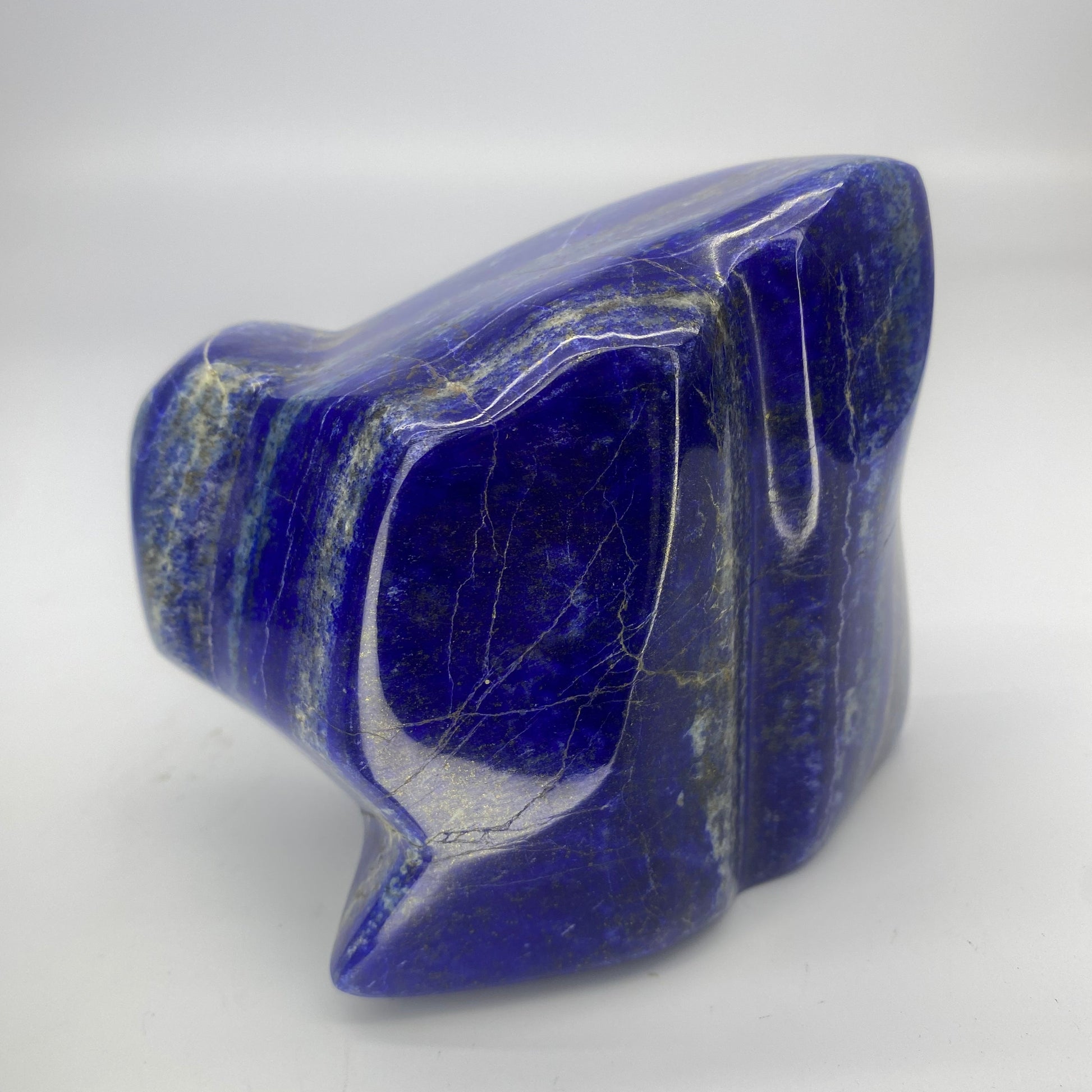 Lapis Lazuli, Lazurite, Afghanistan Minerals, Polished Gemstone, Royal Blue Lapis, Pyrite Inclusions, Freeform Lapis, Display Specimen