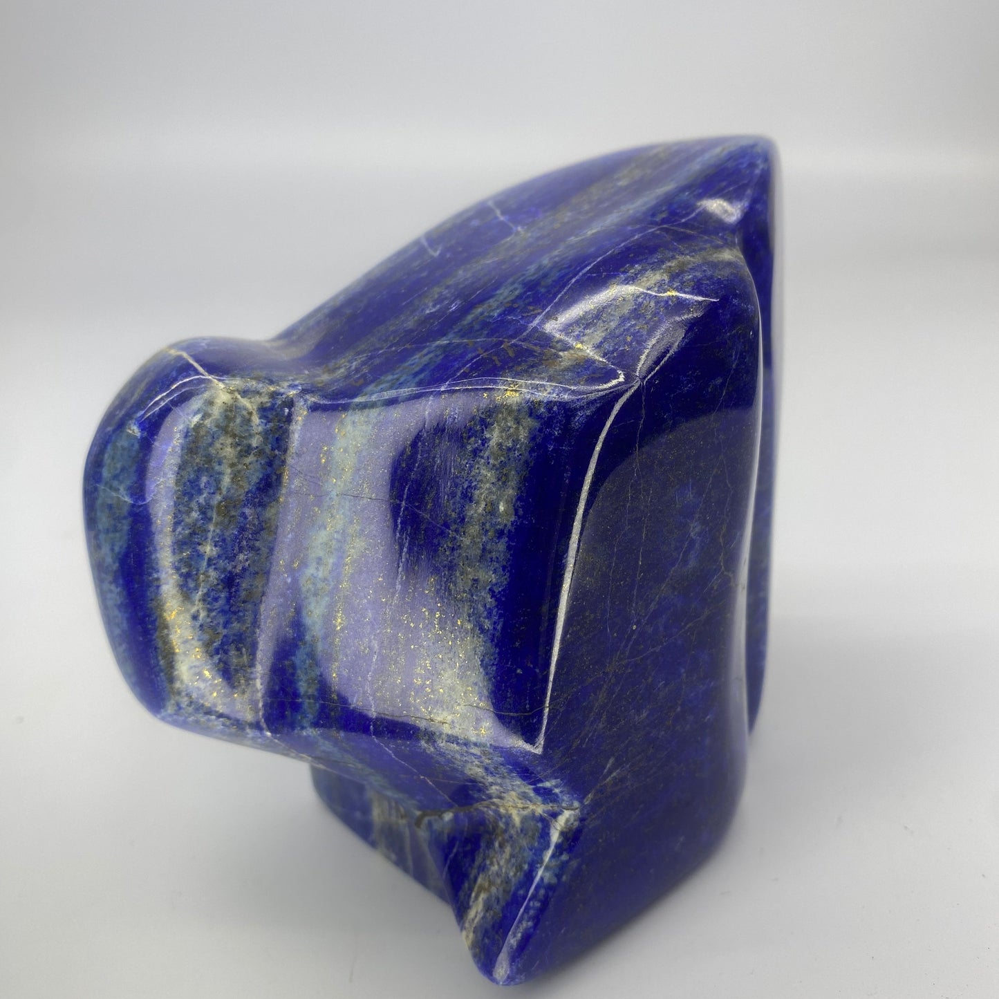 Lapis Lazuli, Lazurite, Afghanistan Minerals, Polished Gemstone, Royal Blue Lapis, Pyrite Inclusions, Freeform Lapis, Display Specimen