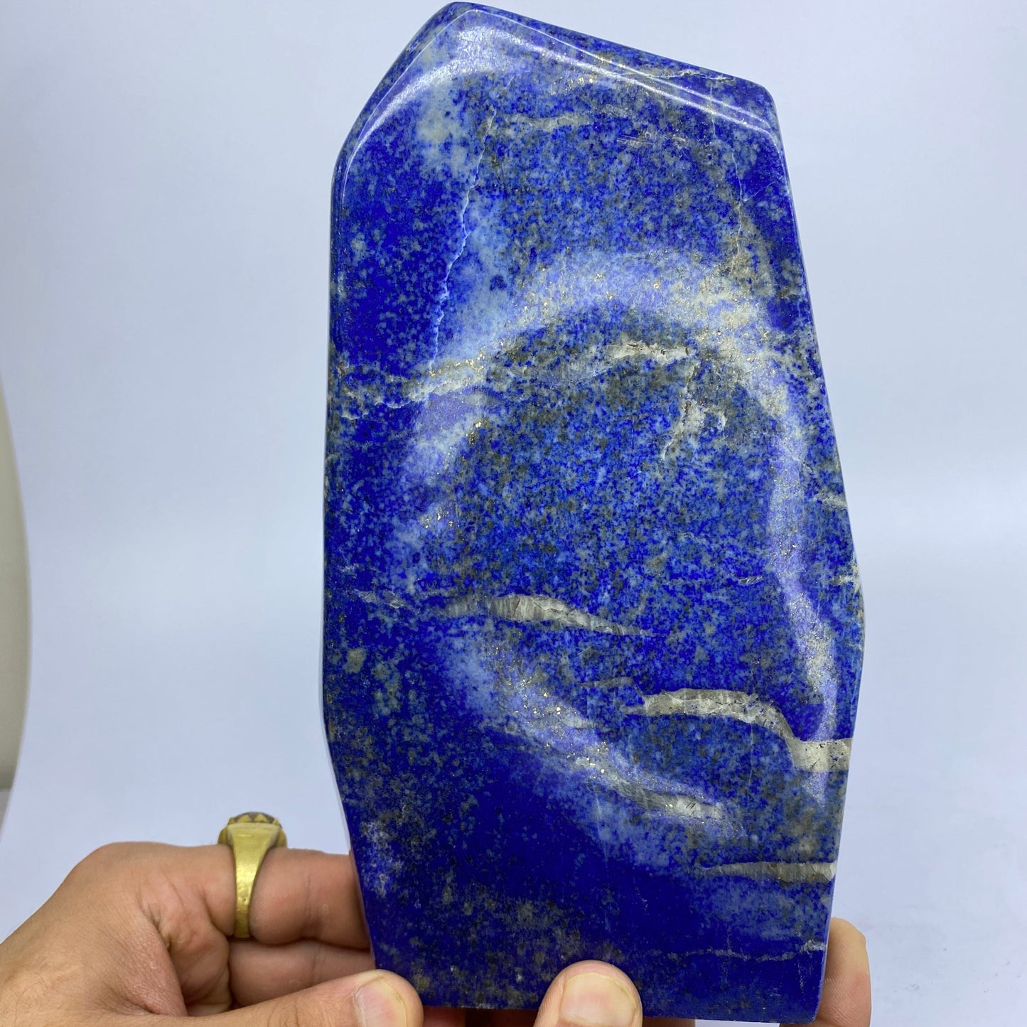 Lapis Lazuli, Lazurite, Afghanistan Minerals, Polished Gemstone, Royal Blue Lapis, Pyrite Inclusions, Lapis Block, Display Specimen