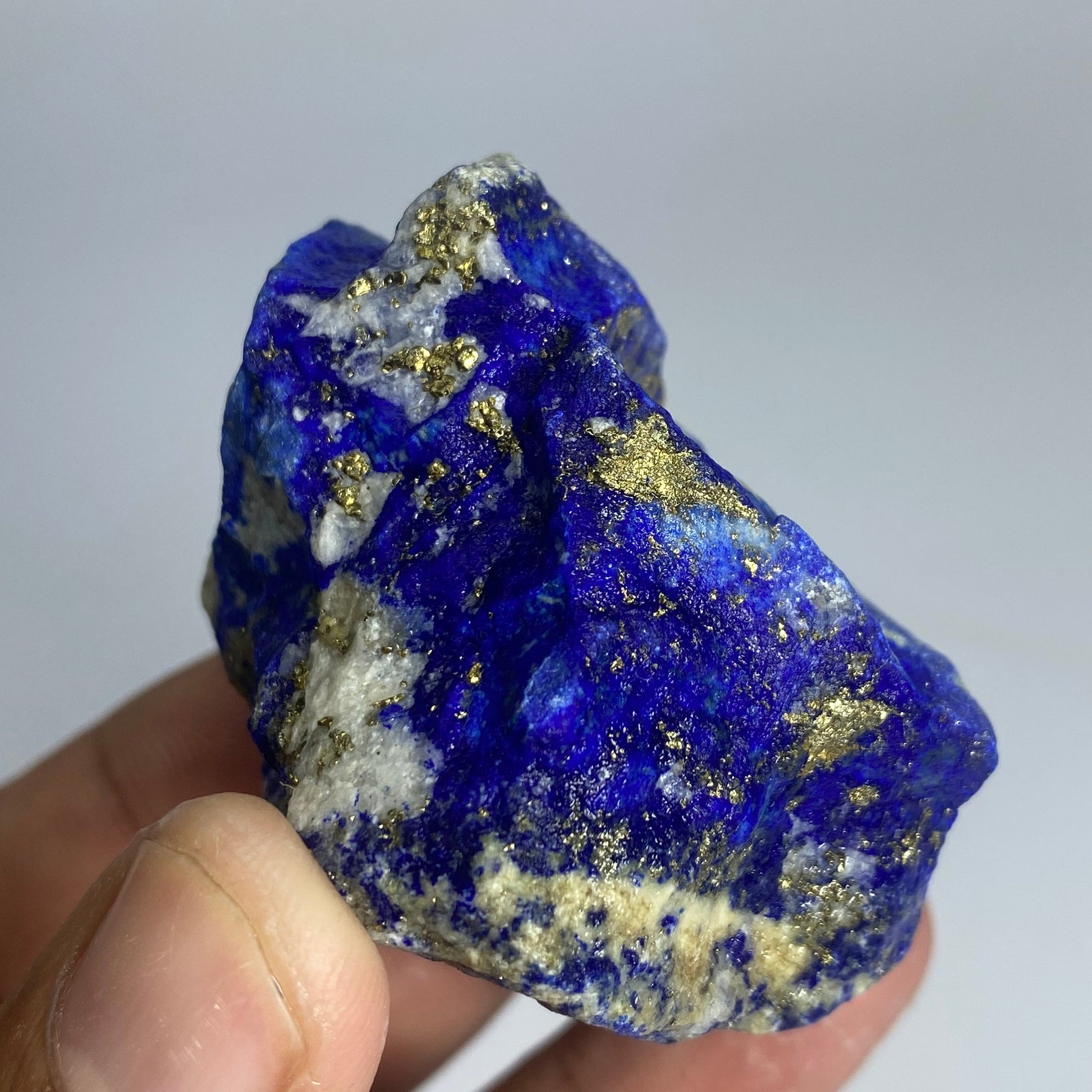 Lapis Lazuli, Lazurite, Afghanistan Minerals, 405g, Rough Gemstone, Royal Blue Lapis, Pyrite Inclusions, Lapidary Rough, Large Cabinet Specimen, Investment Grade