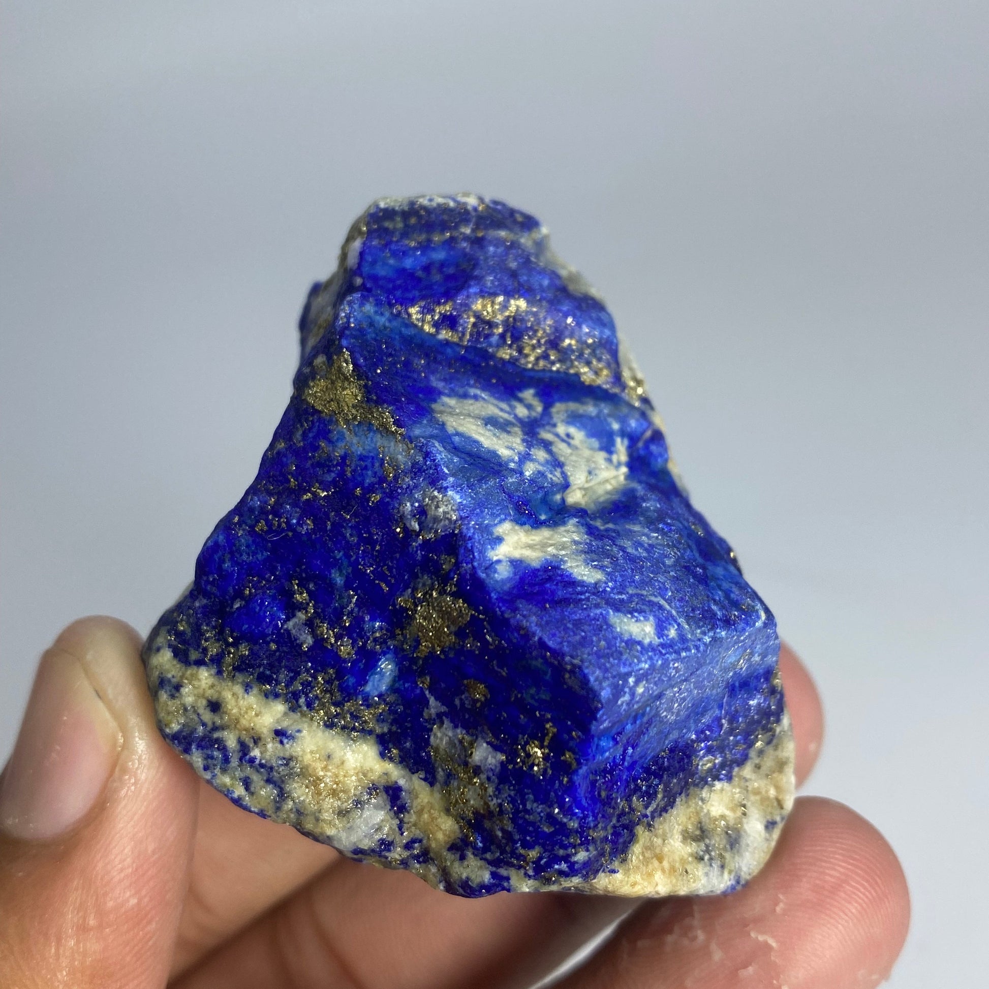 Lapis Lazuli, Lazurite, Afghanistan Minerals, 405g, Rough Gemstone, Royal Blue Lapis, Pyrite Inclusions, Lapidary Rough, Large Cabinet Specimen, Investment Grade