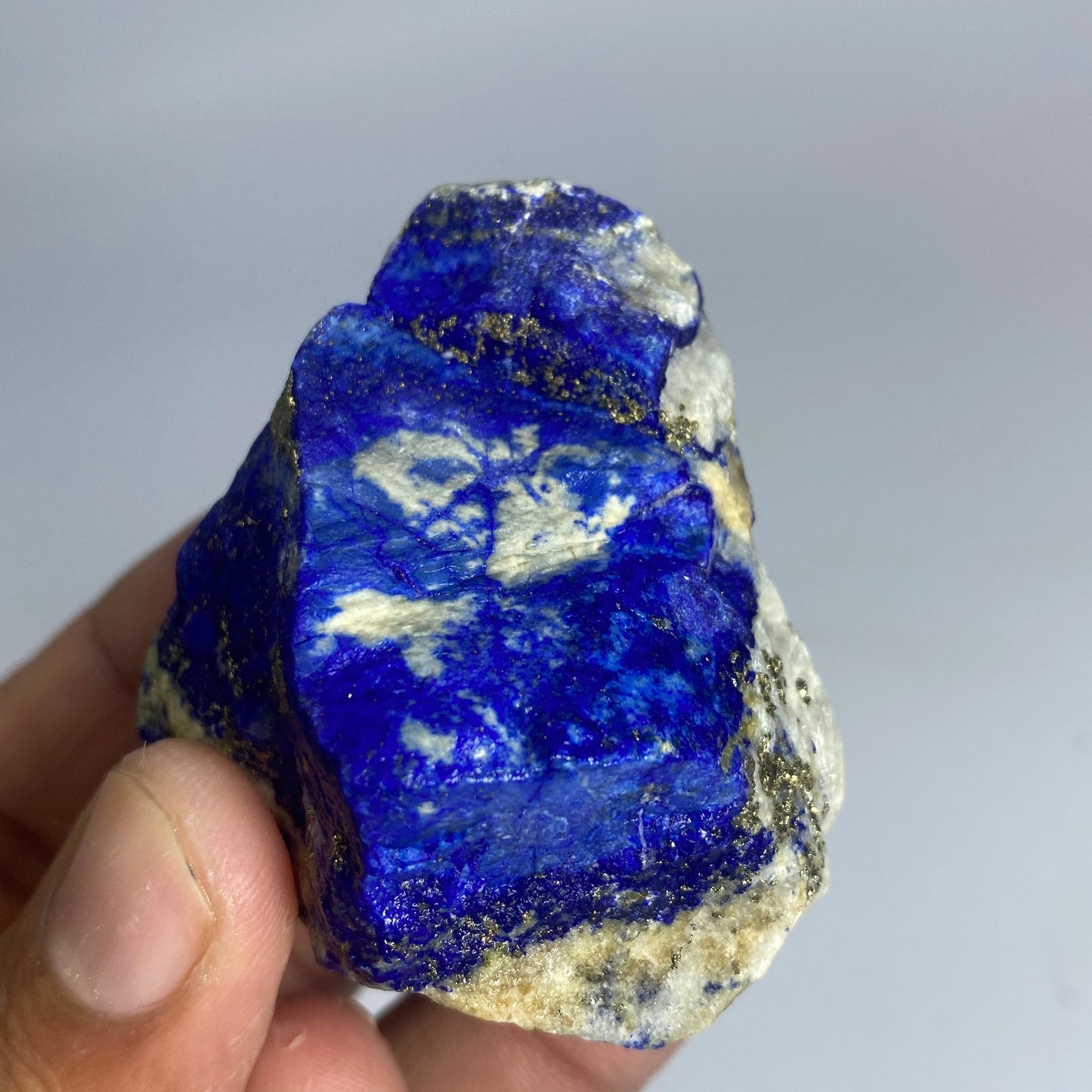 Lapis Lazuli, Lazurite, Afghanistan Minerals, 405g, Rough Gemstone, Royal Blue Lapis, Pyrite Inclusions, Lapidary Rough, Large Cabinet Specimen, Investment Grade