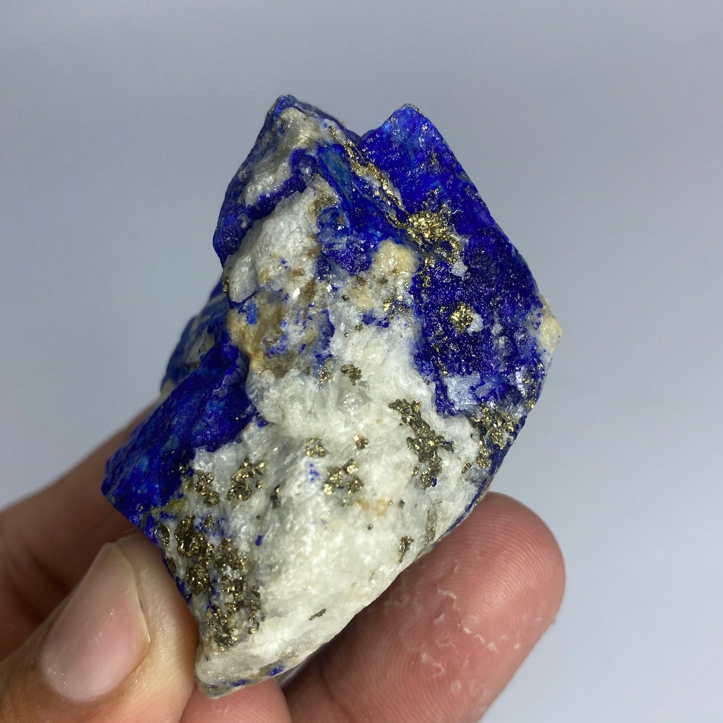 Lapis Lazuli, Lazurite, Afghanistan Minerals, 405g, Rough Gemstone, Royal Blue Lapis, Pyrite Inclusions, Lapidary Rough, Large Cabinet Specimen, Investment Grade