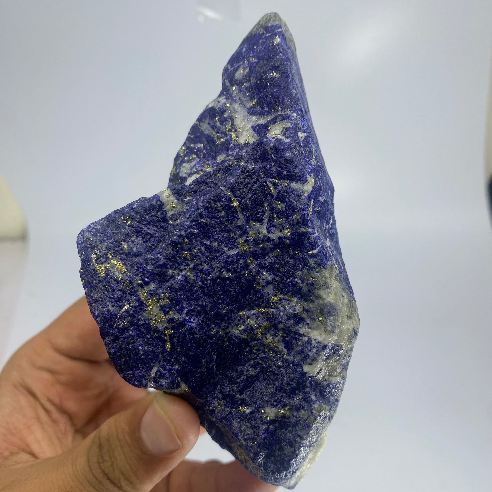 Lapis Lazuli, Lazurite, Afghanistan Minerals, 461g, 1 lb, Rough Gemstone, Royal Blue Lapis, Pyrite Inclusions, Lapidary Rough, Large Cabinet Specimen, Investment Grade