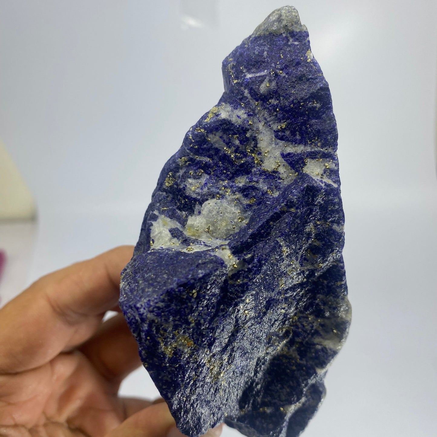 Lapis Lazuli, Lazurite, Afghanistan Minerals, 461g, 1 lb, Rough Gemstone, Royal Blue Lapis, Pyrite Inclusions, Lapidary Rough, Large Cabinet Specimen, Investment Grade