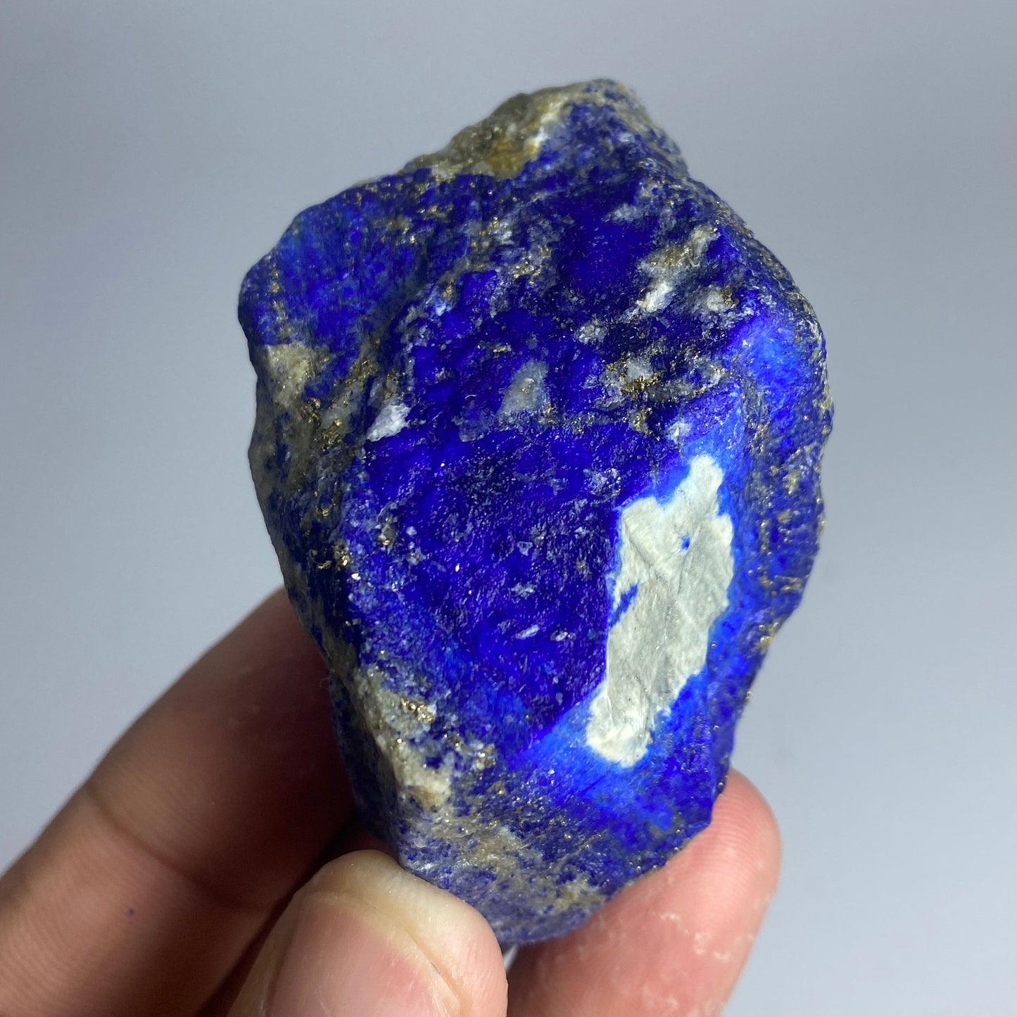Lapis Lazuli, Lazurite, Afghanistan Minerals, 112g, Rough Gemstone, Royal Blue Lapis, Pyrite Inclusions, Lapidary Rough, Cabinet Specimen