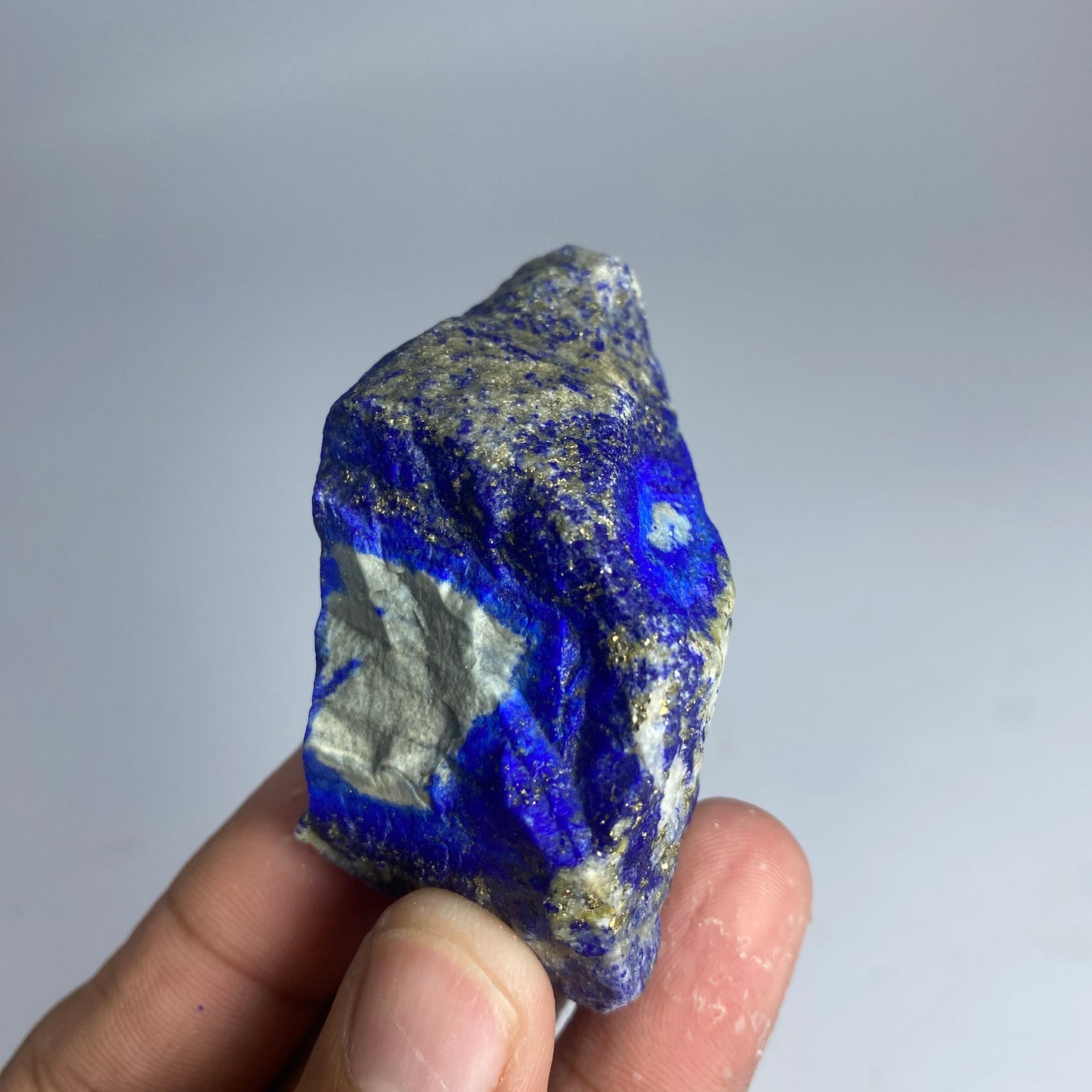 Lapis Lazuli, Lazurite, Afghanistan Minerals, 112g, Rough Gemstone, Royal Blue Lapis, Pyrite Inclusions, Lapidary Rough, Cabinet Specimen