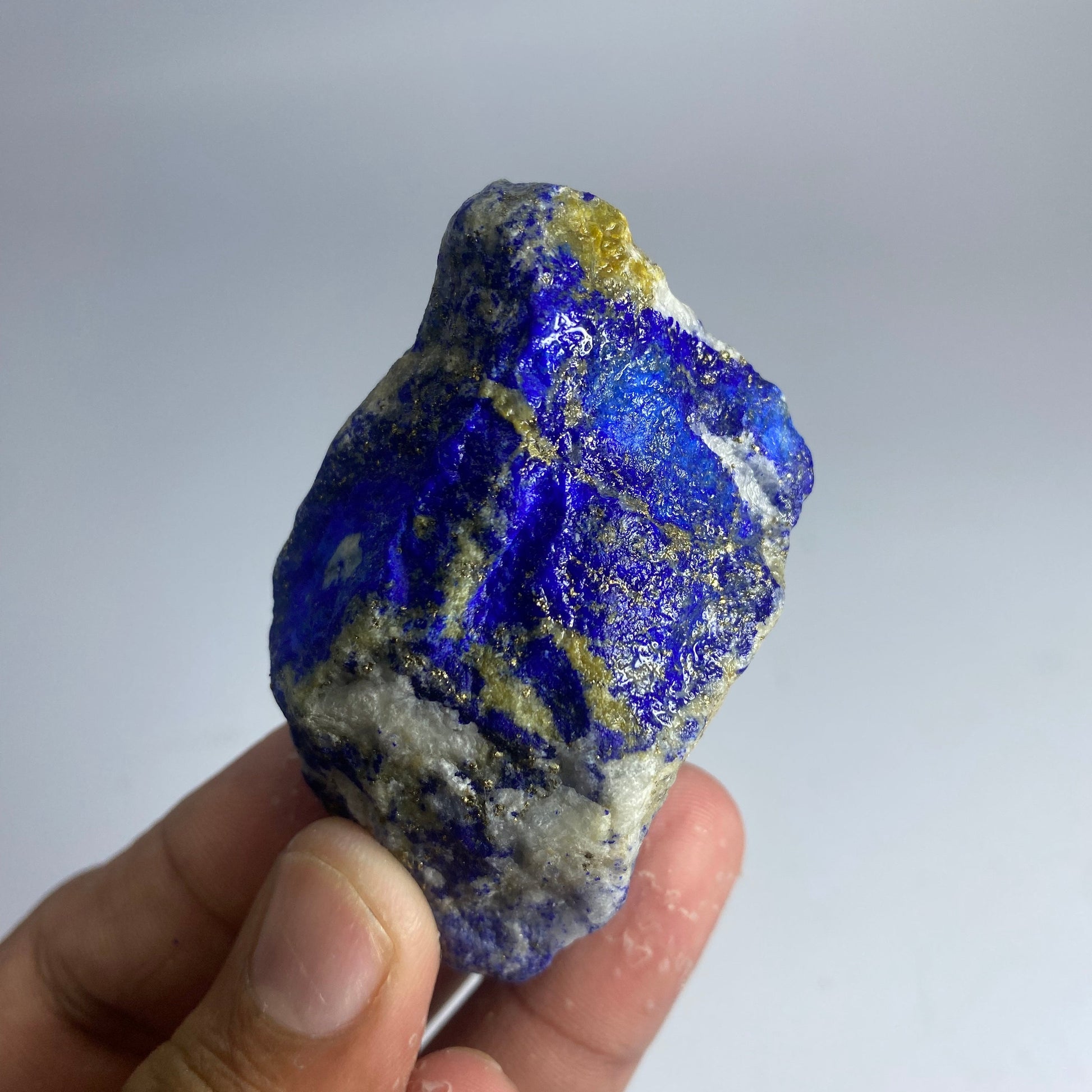 Lapis Lazuli, Lazurite, Afghanistan Minerals, 112g, Rough Gemstone, Royal Blue Lapis, Pyrite Inclusions, Lapidary Rough, Cabinet Specimen