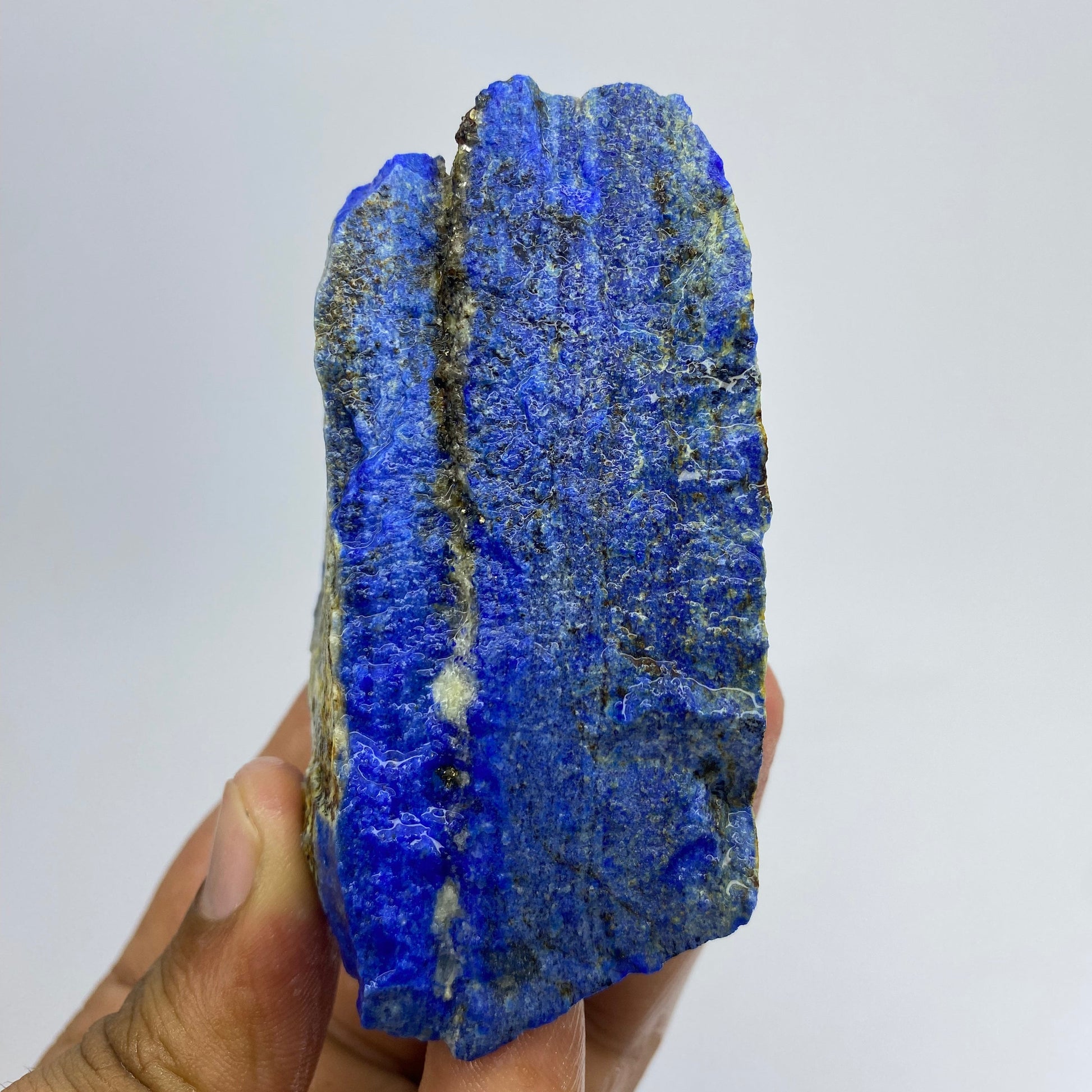 Lapis Lazuli, Lazurite, Afghanistan Minerals, 204g, Rough Gemstone, Royal Blue Lapis, Pyrite Inclusions, Lapidary Rough, Cabinet Specimen