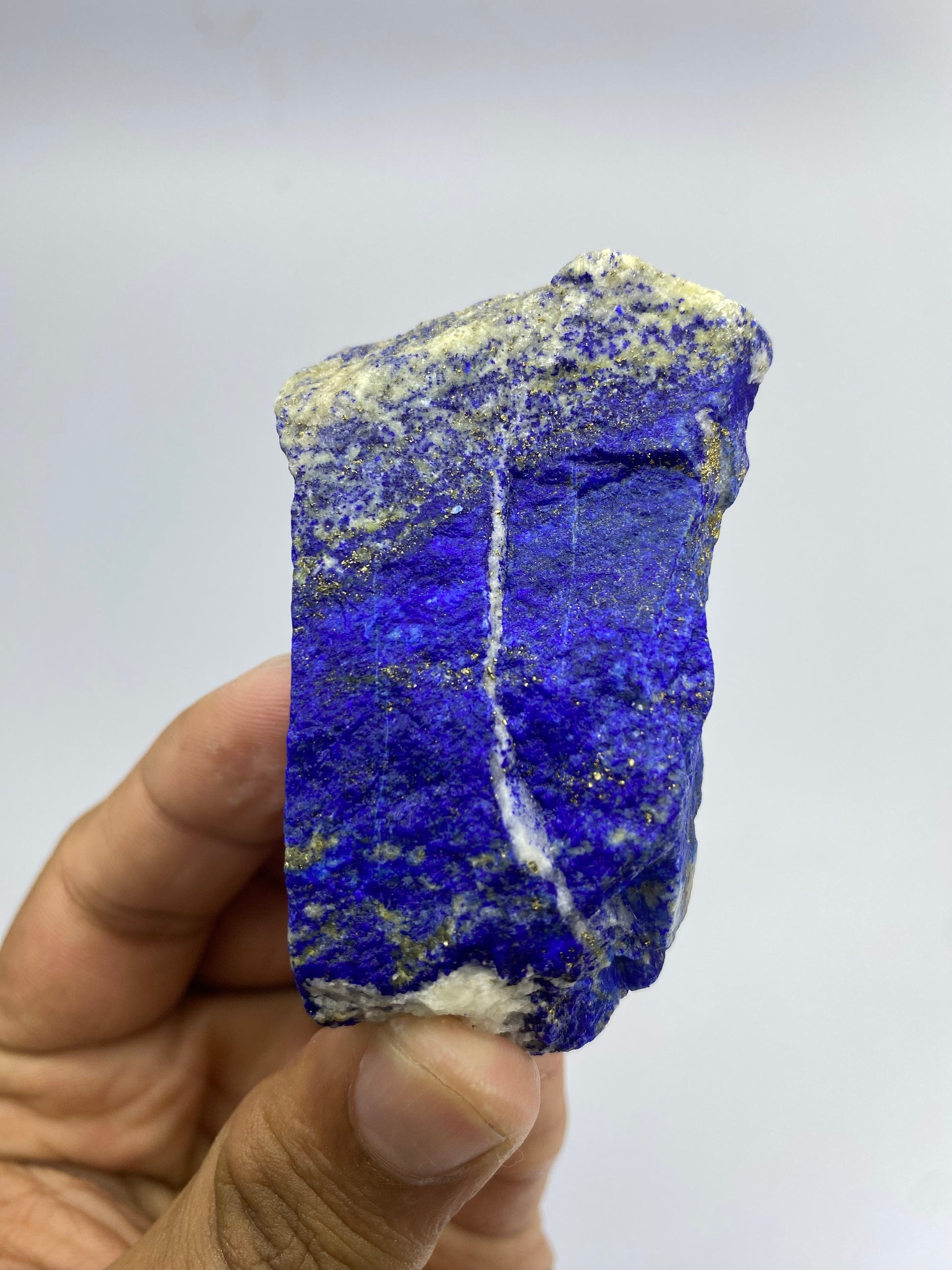 Lapis Lazuli, Lazurite, Afghanistan Minerals, 99.6g, Rough Gemstone, Royal Blue Lapis, Pyrite Inclusions, Lapidary Rough, Cabinet Specimen