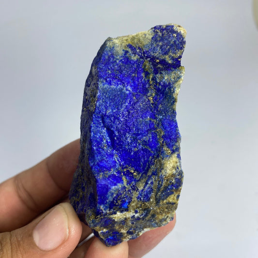 Lapis Lazuli, Lazurite, Afghanistan Minerals, 110g, Rough Gemstone, Royal Blue Lapis, Pyrite Inclusions, Lapidary Rough, Cabinet Specimen