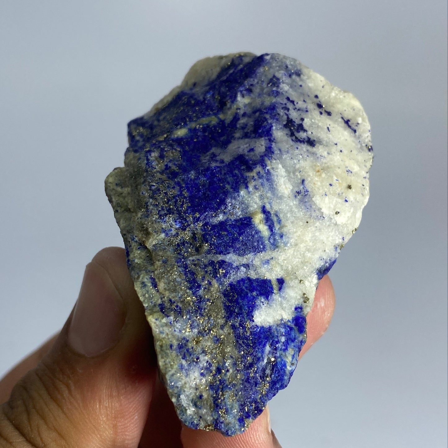 Lapis Lazuli, Lazurite, Afghanistan Minerals, 92g, Rough Gemstone, Royal Blue Lapis, Pyrite Inclusions, Lapidary Rough, Cabinet Specimen