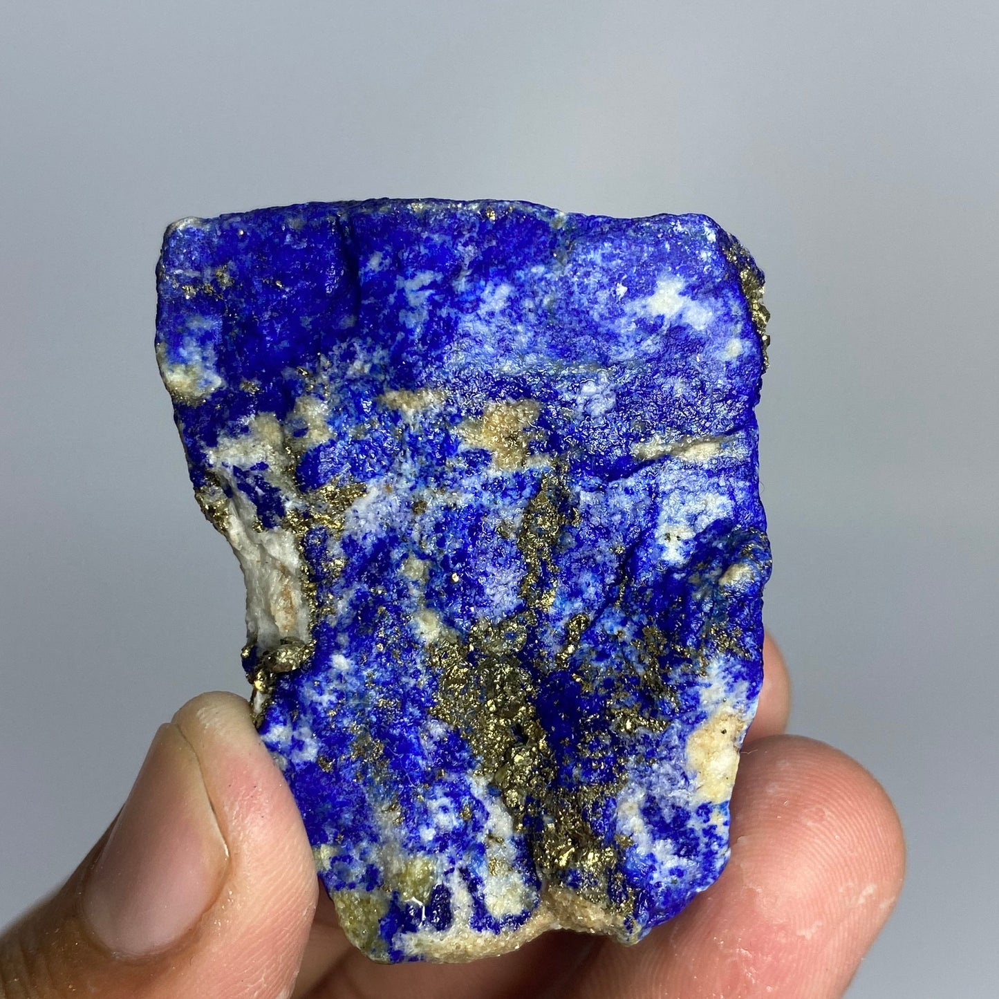 Lapis Lazuli, Lazurite, Afghanistan Minerals, 74g, Rough Gemstone, Royal Blue Lapis, Pyrite Inclusions, Lapidary Rough, Cabinet Specimen