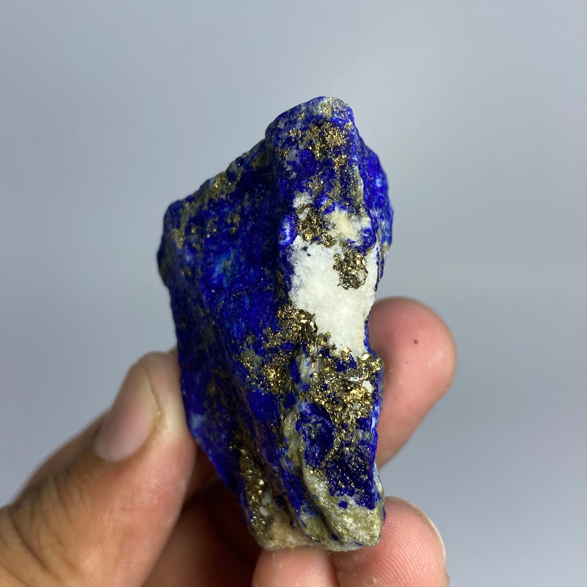 Lapis Lazuli, Lazurite, Afghanistan Minerals, 74g, Rough Gemstone, Royal Blue Lapis, Pyrite Inclusions, Lapidary Rough, Cabinet Specimen