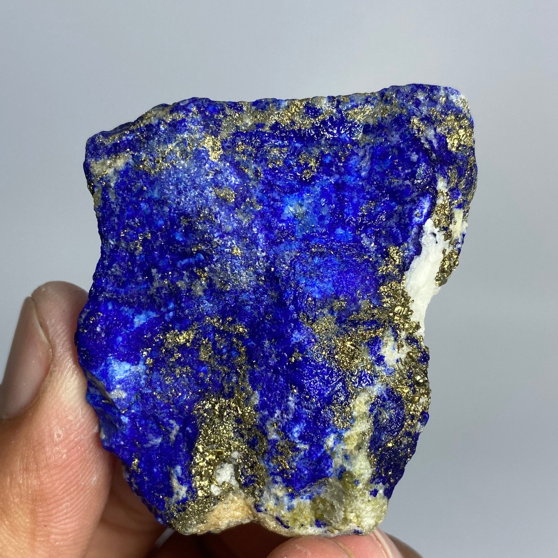 Lapis Lazuli, Lazurite, Afghanistan Minerals, 74g, Rough Gemstone, Royal Blue Lapis, Pyrite Inclusions, Lapidary Rough, Cabinet Specimen