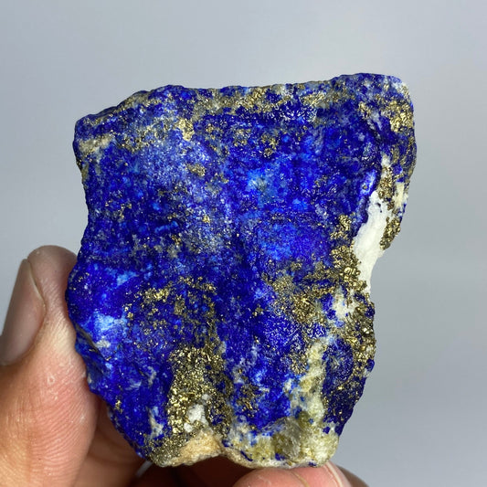 Lapis Lazuli, Lazurite, Afghanistan Minerals, 74g, Rough Gemstone, Royal Blue Lapis, Pyrite Inclusions, Lapidary Rough, Cabinet Specimen