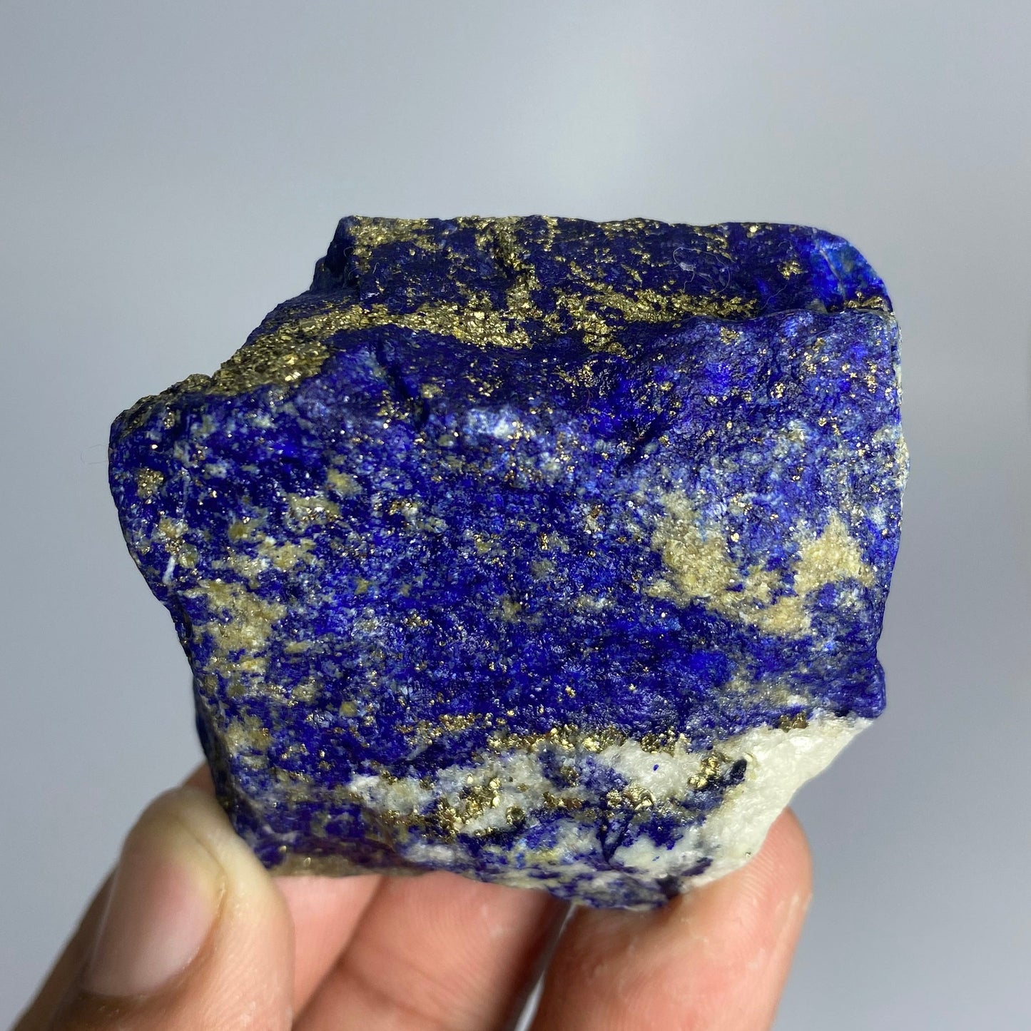 Lapis Lazuli, Lazurite, Afghanistan Minerals, 94g, Rough Gemstone, Royal Blue Lapis, Pyrite Inclusions, Lapidary Rough, Cabinet Specimen