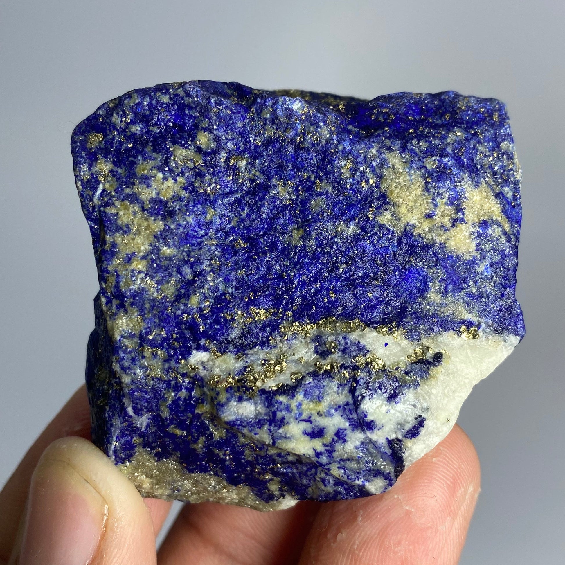 Lapis Lazuli, Lazurite, Afghanistan Minerals, 94g, Rough Gemstone, Royal Blue Lapis, Pyrite Inclusions, Lapidary Rough, Cabinet Specimen