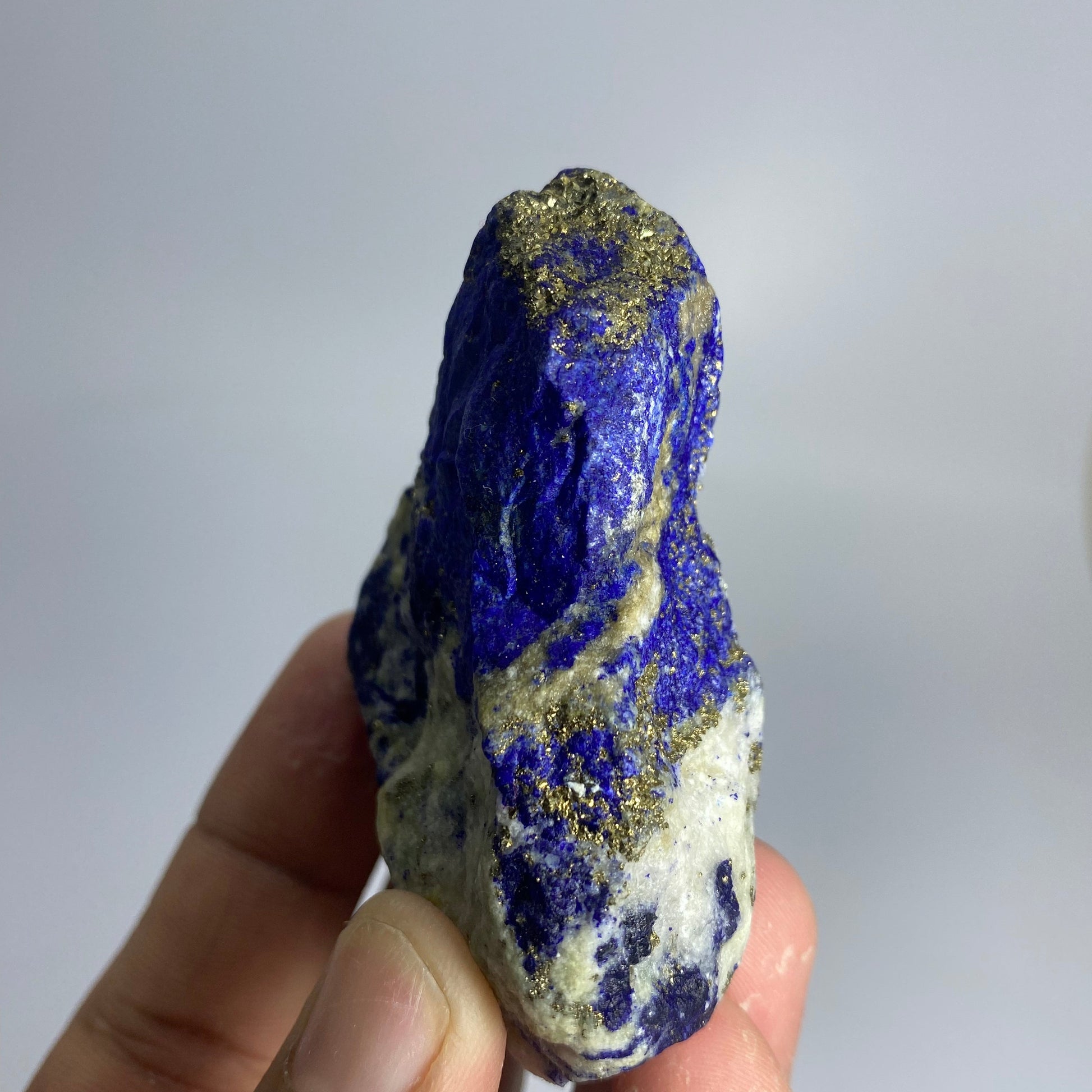 Lapis Lazuli, Lazurite, Afghanistan Minerals, 115g, Rough Gemstone, Royal Blue Lapis, Pyrite Inclusions, Lapidary Rough, Cabinet Specimen