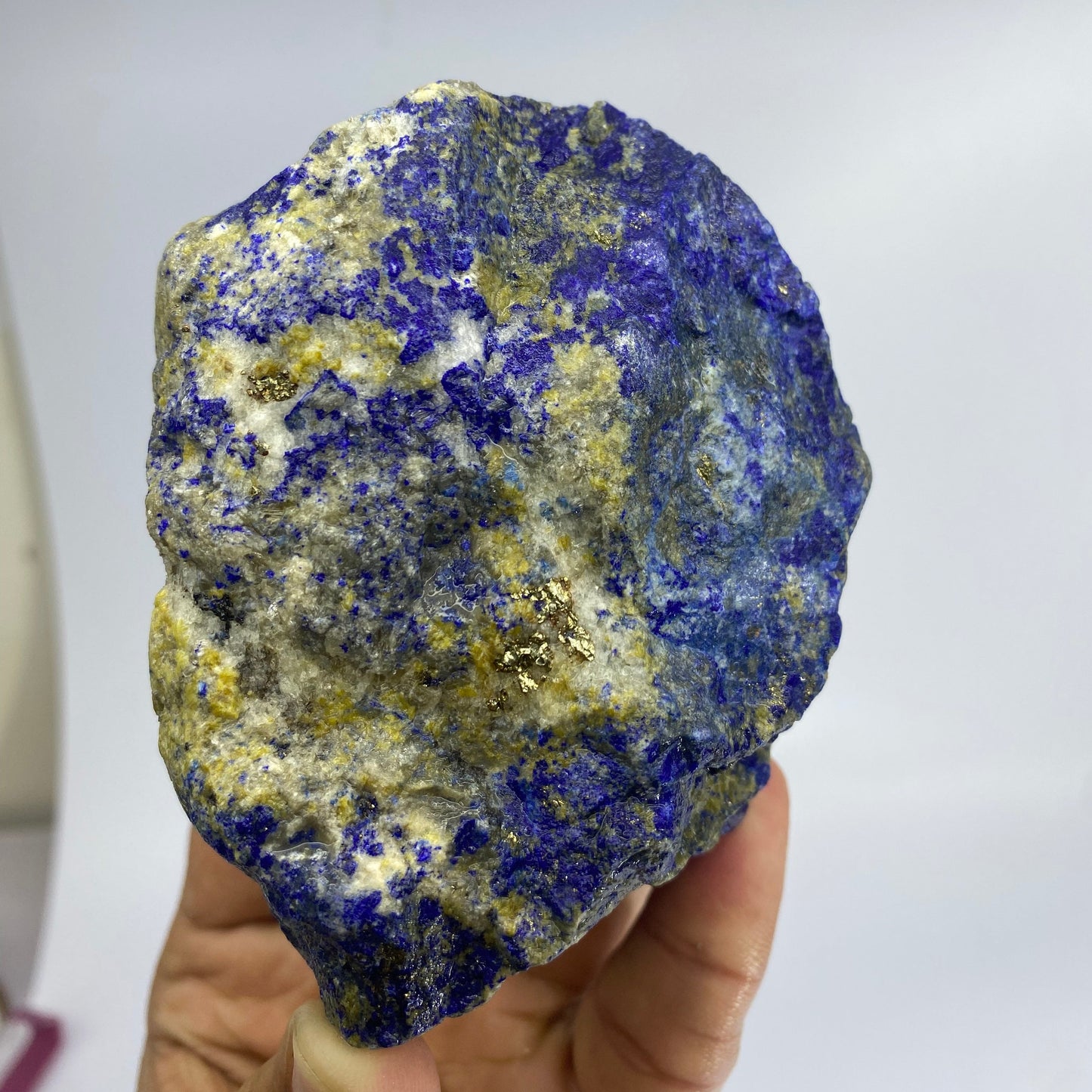 Lapis Lazuli, Lazurite, Afghanistan Minerals, 600g, Rough Gemstone, Royal Blue Lapis, Pyrite Inclusions, Lapidary Rough, Cabinet Specimen