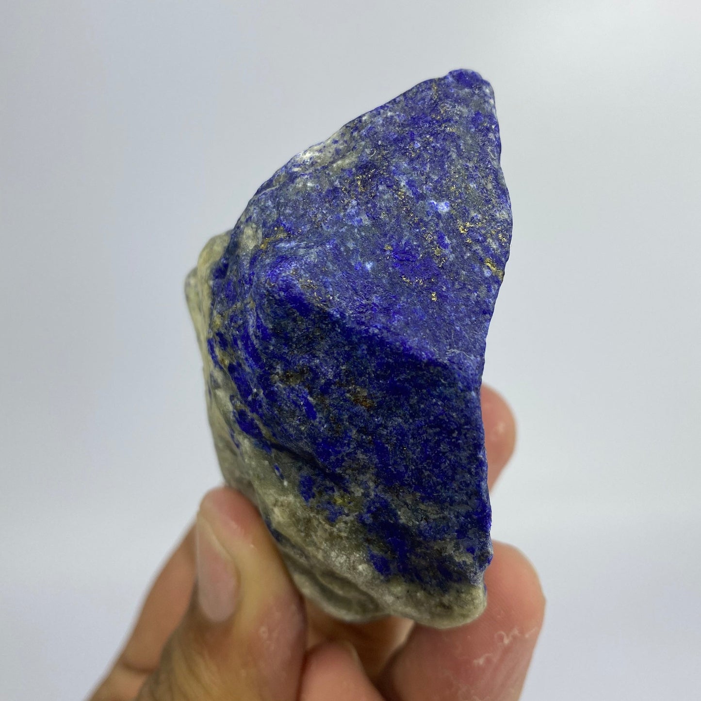 Lapis Lazuli, Lazurite, Afghanistan Minerals, 222g, Rough Gemstone, Royal Blue Lapis, Pyrite Inclusions, Lapidary Rough, Cabinet Specimen
