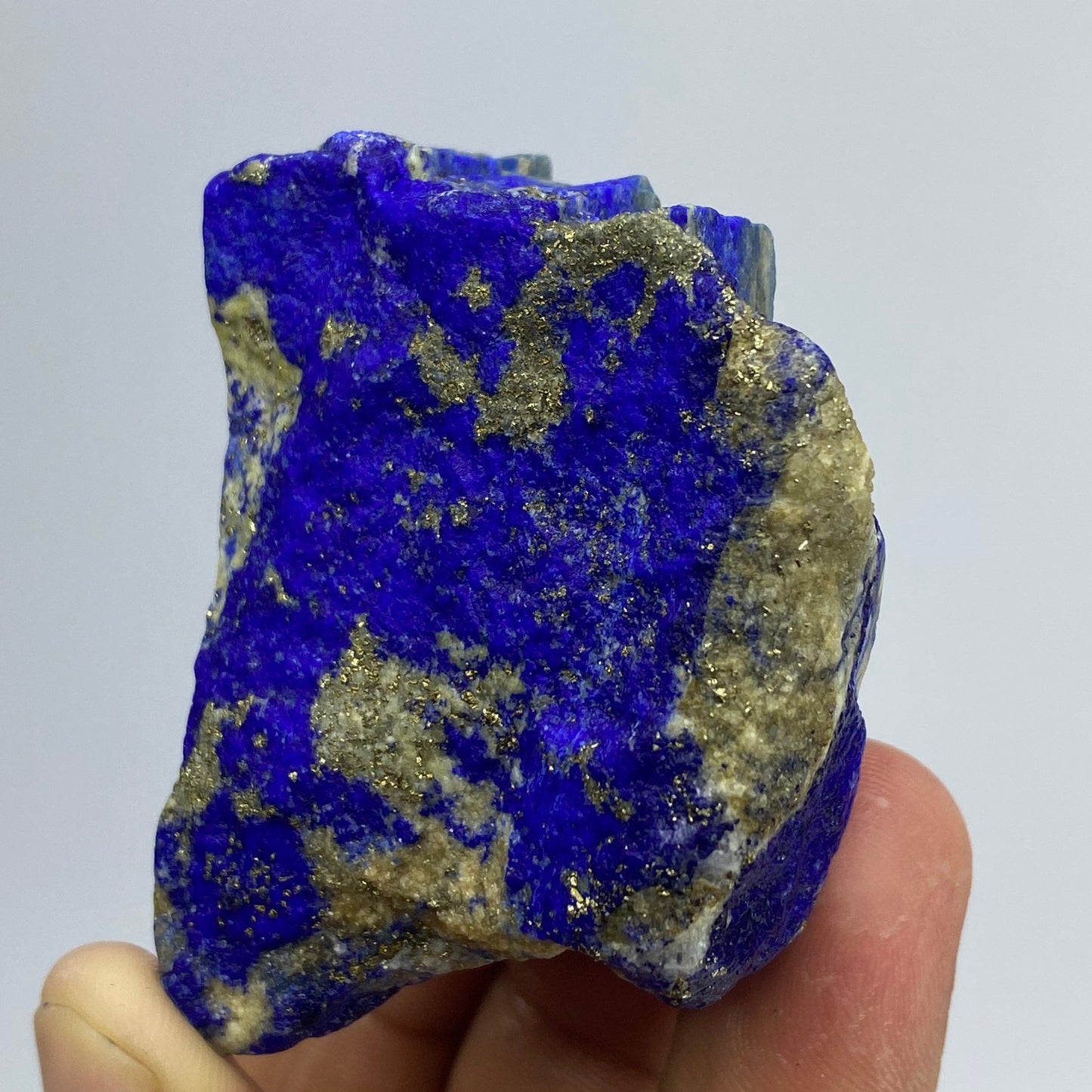 Lapis Lazuli, Lazurite, Afghanistan Minerals, 114g, Rough Gemstone, Royal Blue Lapis, Pyrite Inclusions, Lapidary Rough, Cabinet Specimen