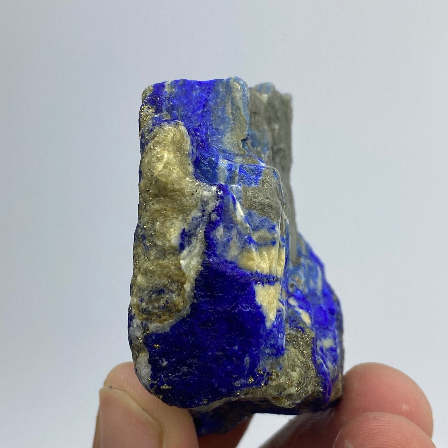 Lapis Lazuli, Lazurite, Afghanistan Minerals, 114g, Rough Gemstone, Royal Blue Lapis, Pyrite Inclusions, Lapidary Rough, Cabinet Specimen