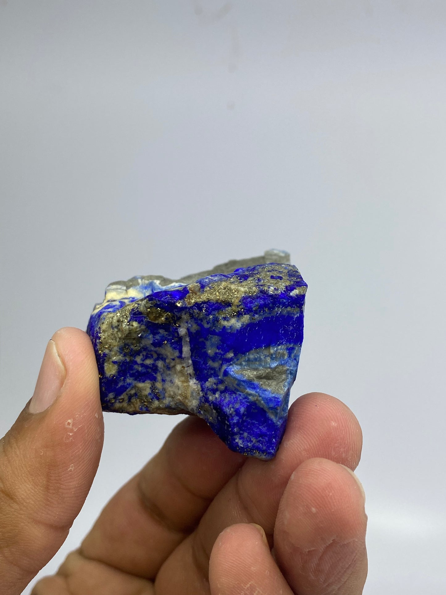 Lapis Lazuli, Lazurite, Afghanistan Minerals, 114g, Rough Gemstone, Royal Blue Lapis, Pyrite Inclusions, Lapidary Rough, Cabinet Specimen