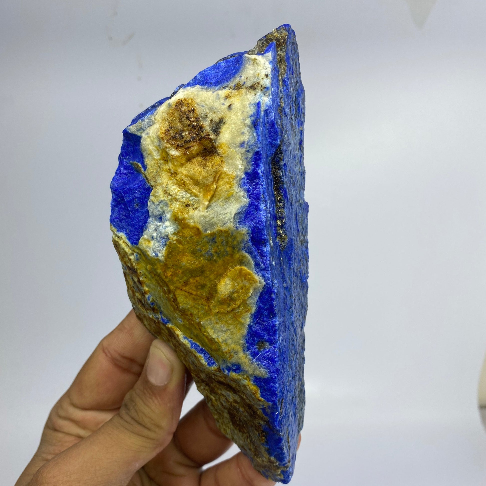 Lapis Lazuli, Lazurite, Afghanistan Minerals, 550g, Rough Gemstone, Royal Blue Lapis, Pyrite Inclusions, Lapidary Rough, Cabinet Specimen