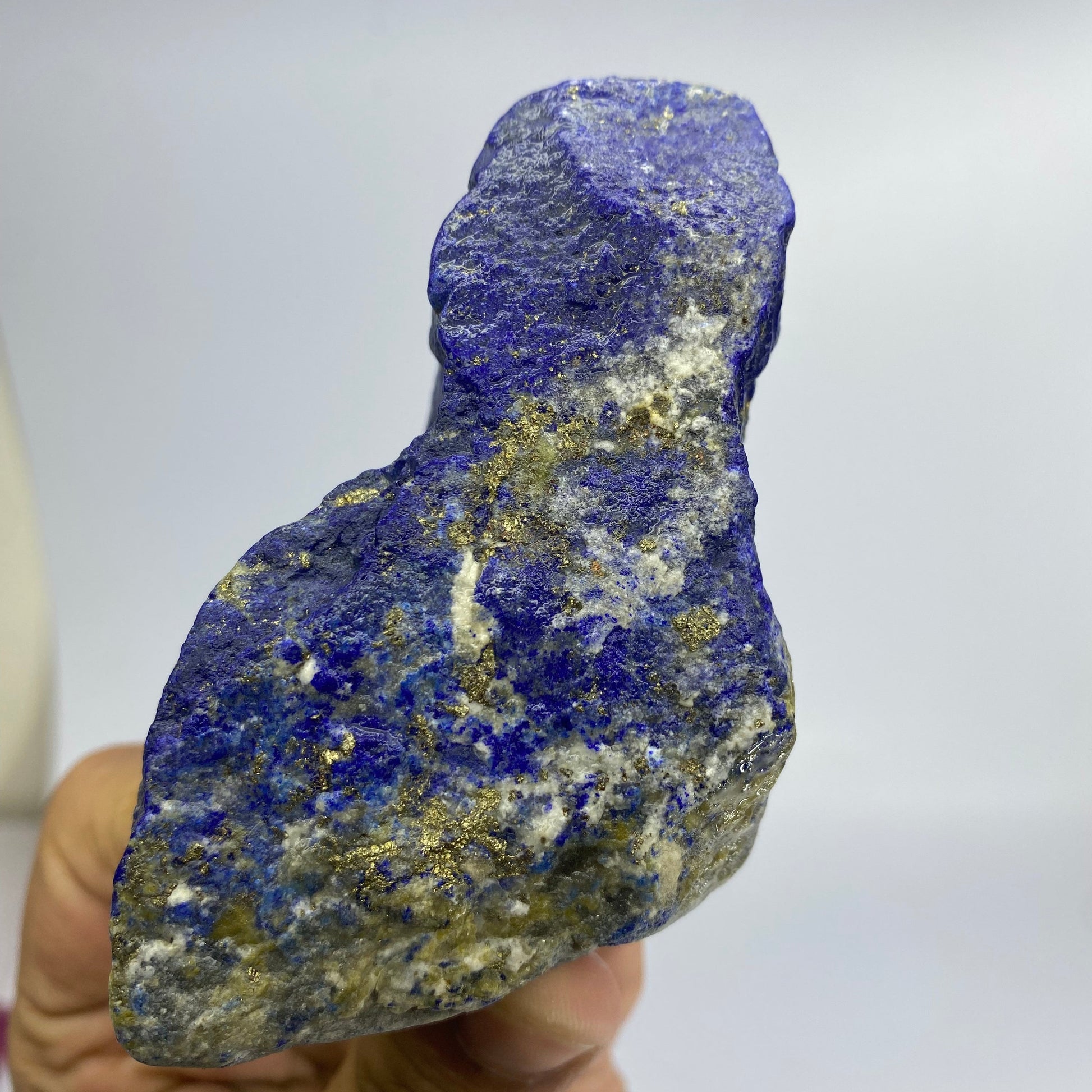 Lapis Lazuli, Lazurite, Afghanistan Minerals, 380g, Rough Gemstone, Royal Blue Lapis, Pyrite Inclusions, Lapidary Rough, Large Cabinet Specimen, Investment Grade