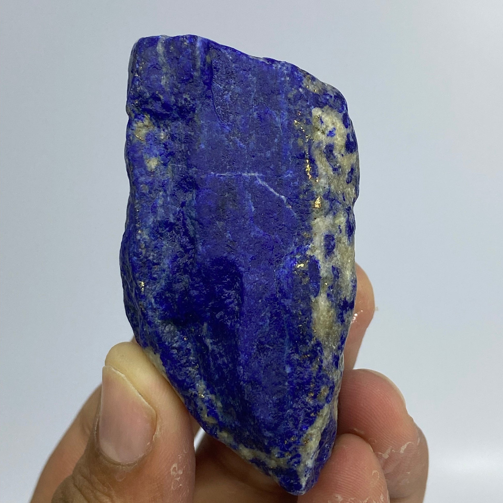 Lapis Lazuli, Lazurite, Afghanistan Minerals, 113g, Rough Gemstone, Royal Blue Lapis, Pyrite Inclusions, Lapidary Rough, Cabinet Specimen